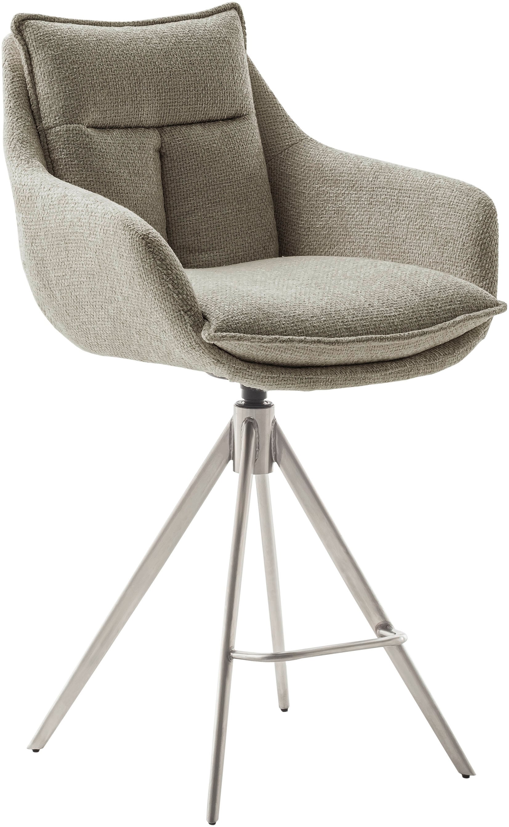 MCA furniture Bistrostuhl »Parker Tresenstuhl mit Armlehnen Tresenhocker«, (Set), 2 St., Struktur weich, Barhocker,Barmoebel,Barstuhl,360° drehbar,mit Lehne,belastbar 120 kg