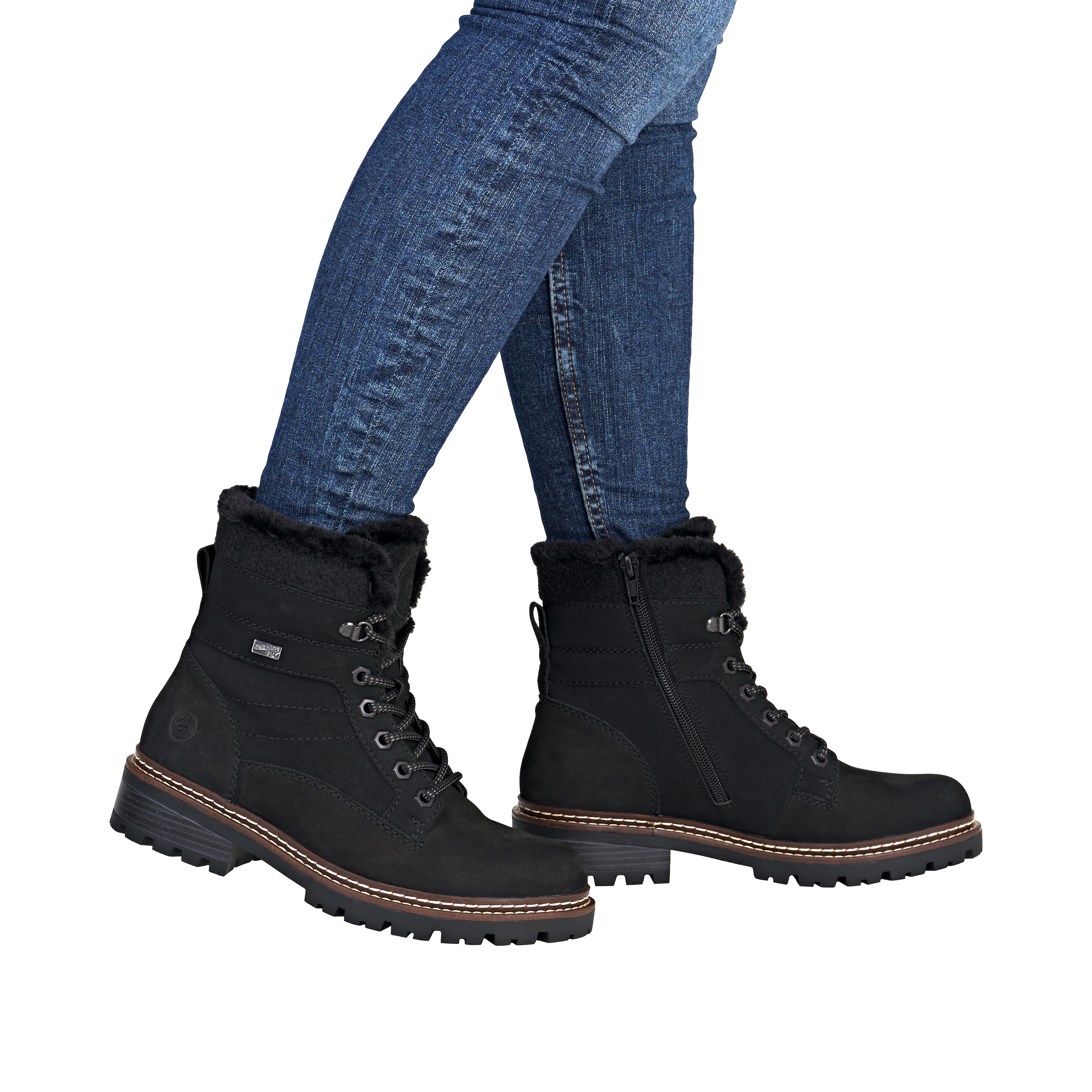 Remonte Winterstiefelette »Elisabeth Hurley-Collection«, Schnürboots mit wasserabweisender TEX-Membran und Fiber Grip