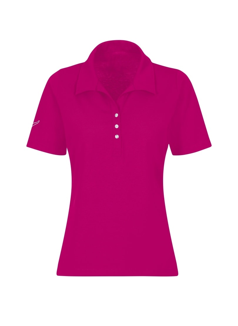 Trigema Poloshirt »TRIGEMA Poloshirt aus Baumwolle mit Kristallsteinen« 1 Stk.