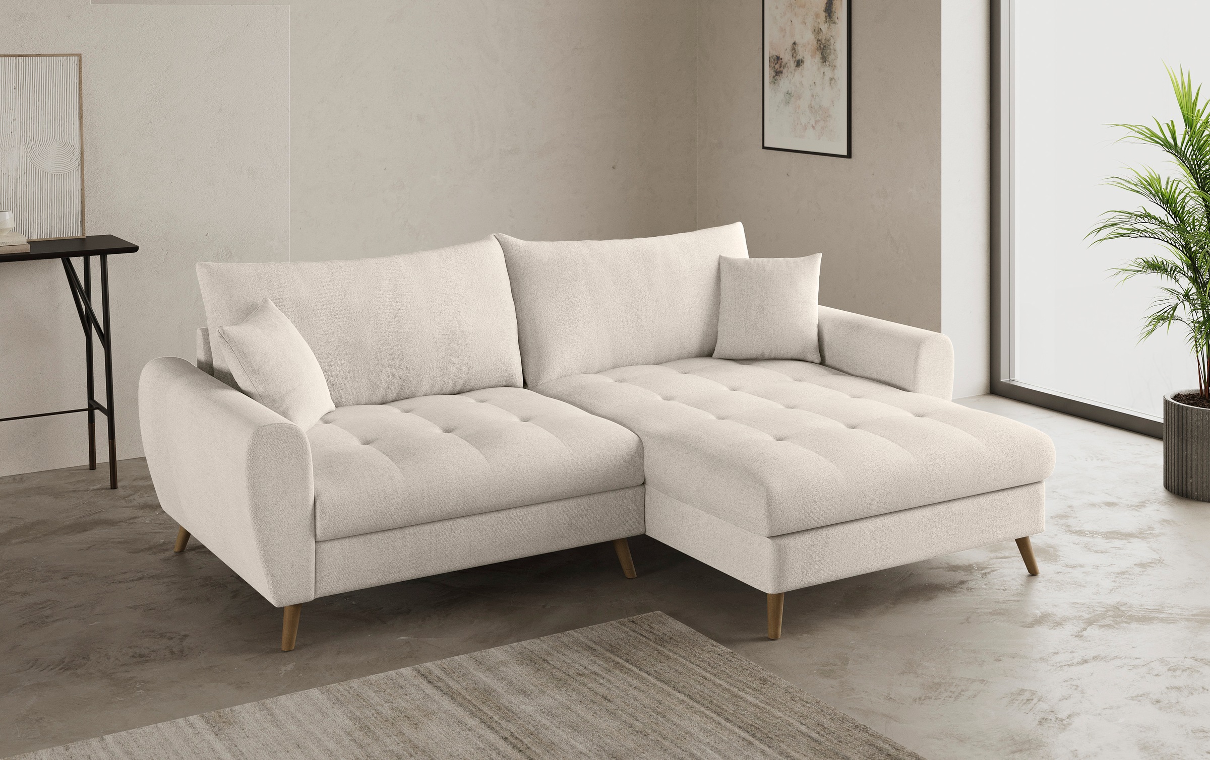 Mr. Couch Ecksofa »Blackburn II L-Form«, Wahlweise mit Kaltschaumpolsterung bis 140 kg belastbar