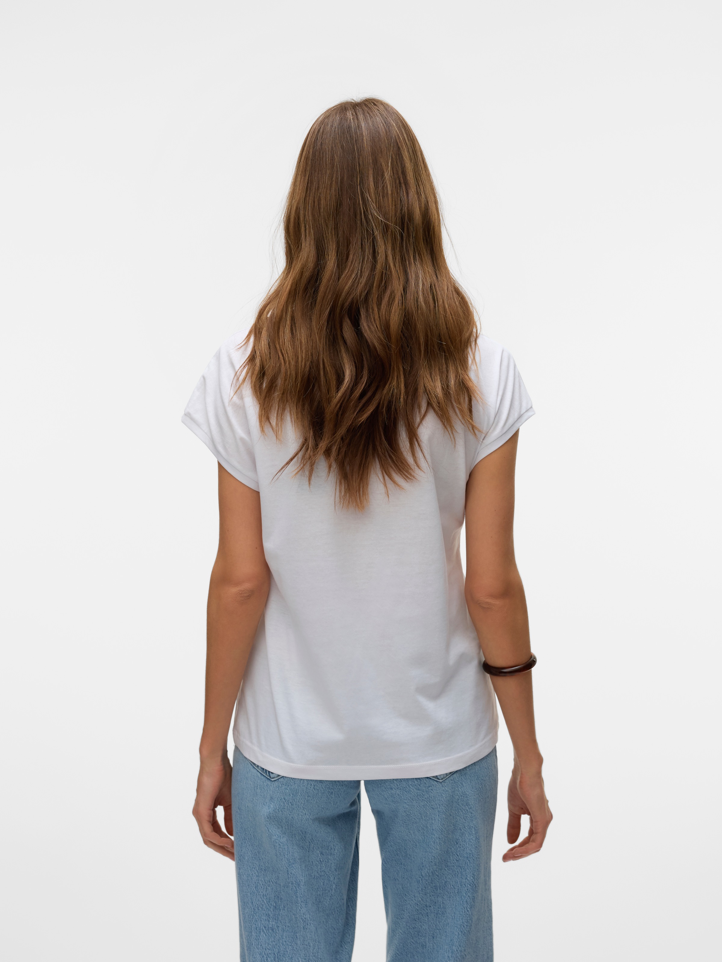 Vero Moda Kurzarmshirt »VMLUNA SS V-NECK TEE JRS NOOS«