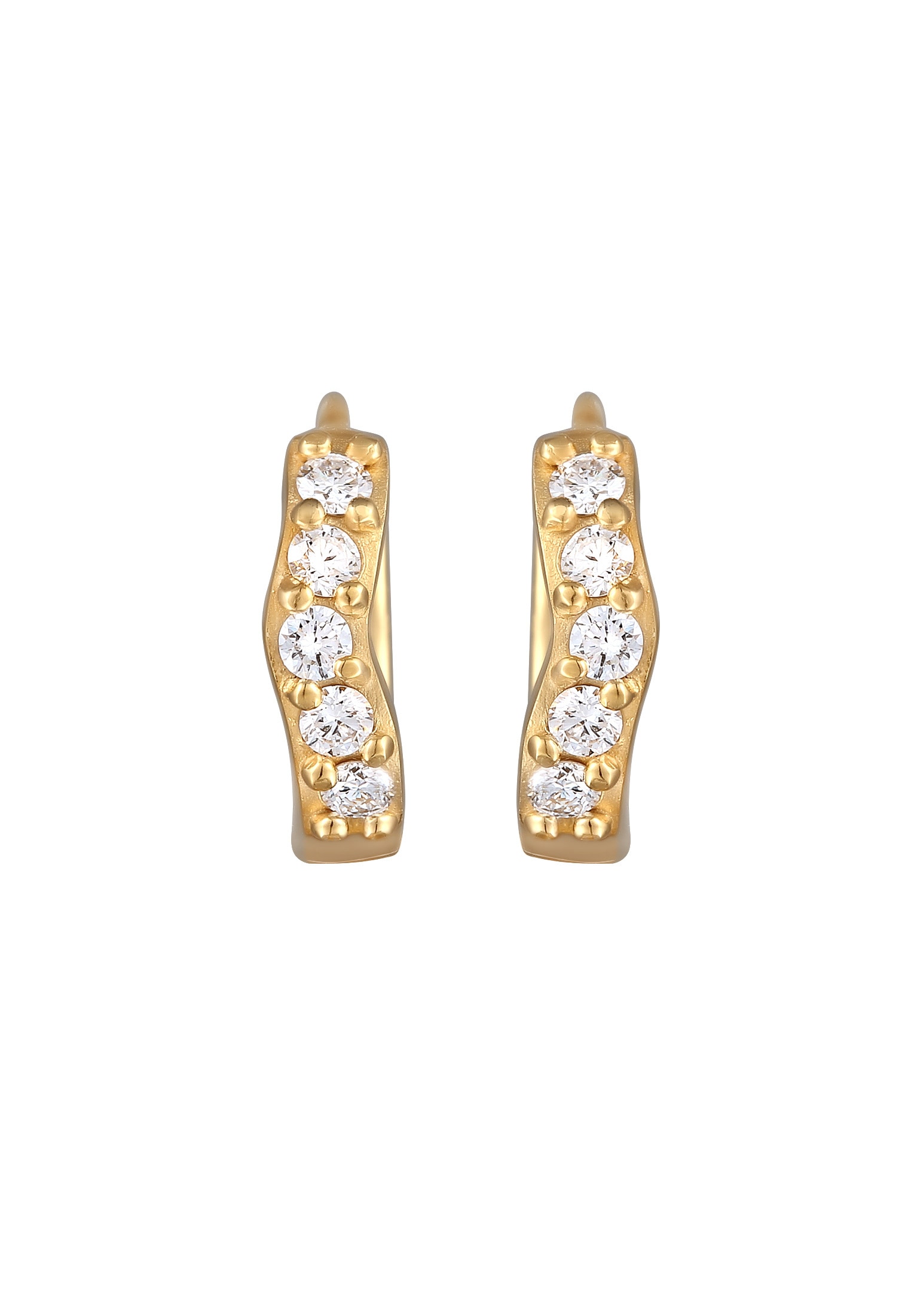 Elli DIAMONDS Paar Creolen »Ohrringe Creolen Lab Grown Diamanten (0.07 ct) 925 Silber«