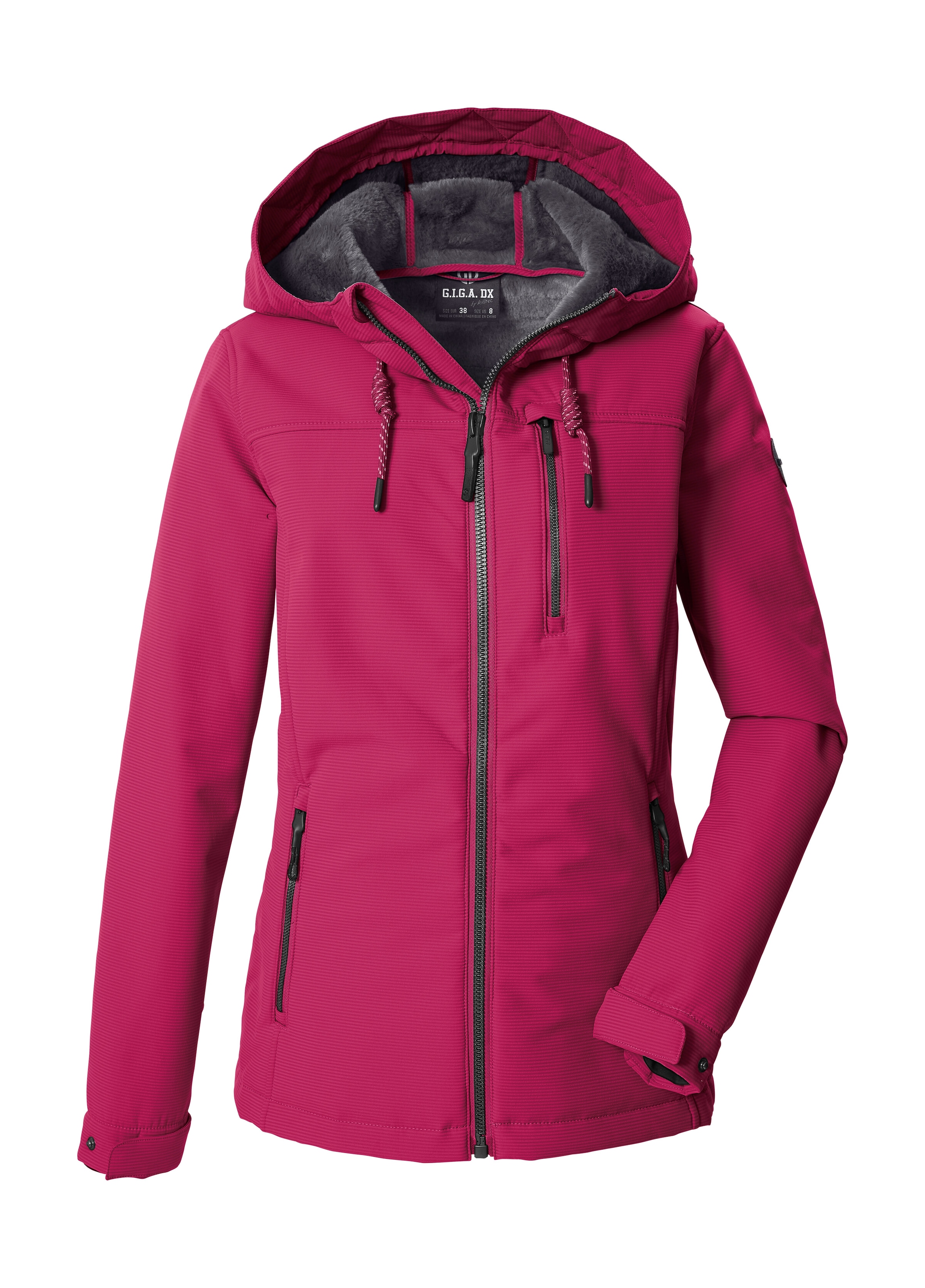G.I.G.A. DX by killtec Softshelljacke »GW 59 WMN SFTSHLL JCKT« Winddichte, wasserabweisende Damenjacke mit Teddy-Fleecefutter