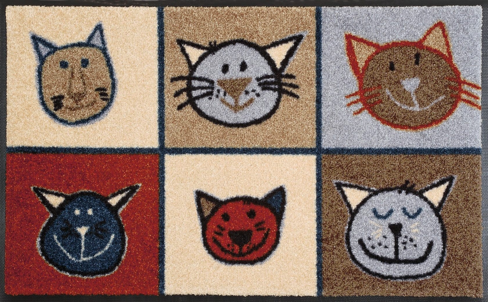 wash+dry by Kleen-Tex Fußmatte »Miau Miau«, rechteckig, 7 mm Höhe, Schmutzfangmatte,... kaufen