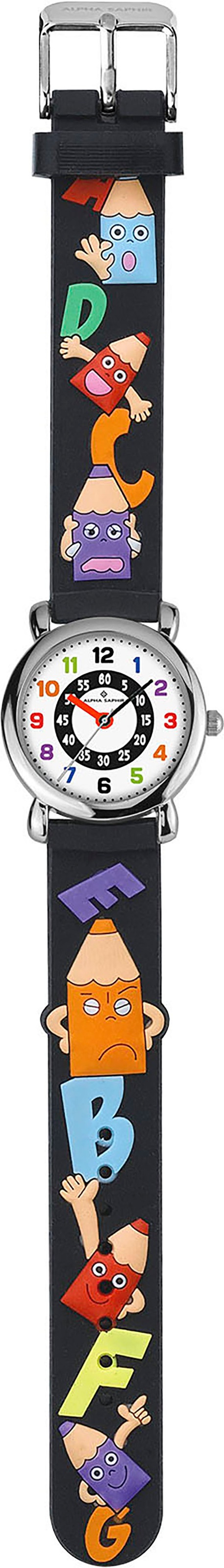 ALPHA SAPHIR Quarzuhr, Armbanduhr, Kinderuhr, analog, ideal auch als Geschenk