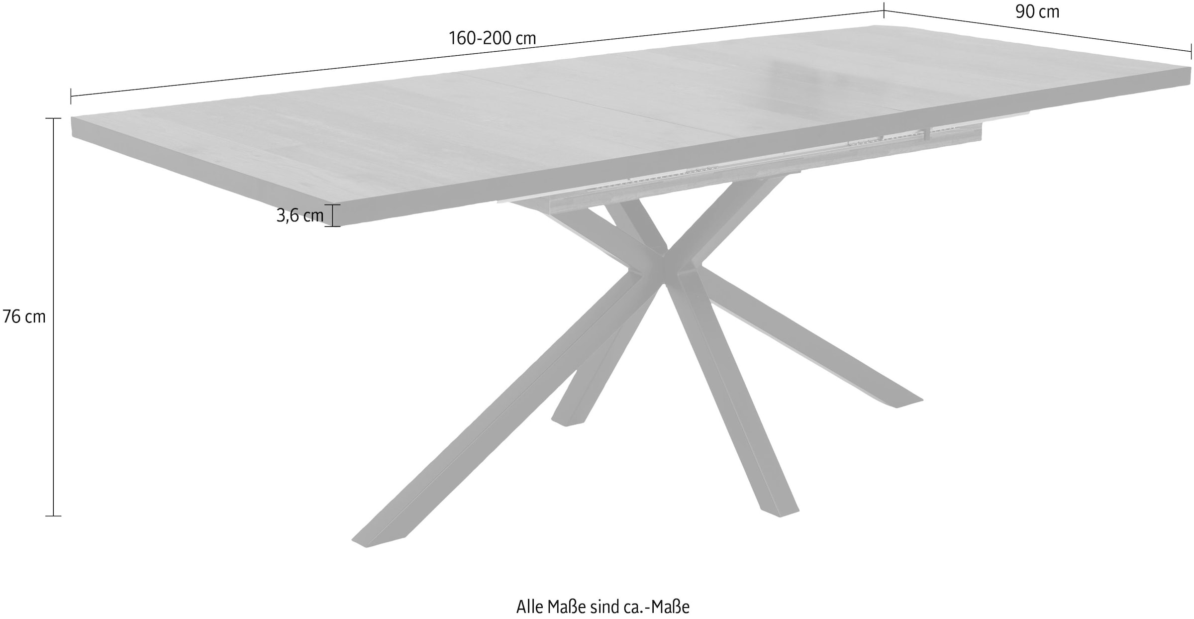 HELA Esstisch »Malou I T«, ausziehbar 160-200 cm