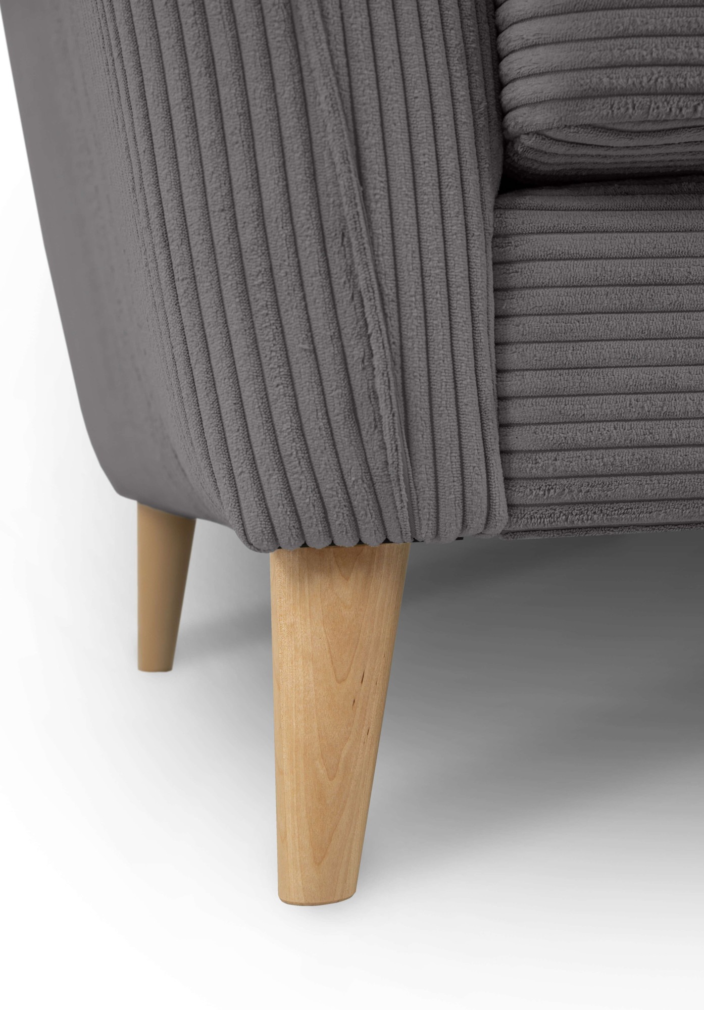 Home affaire Ecksofa »MARSEILLE (242/152cm),L-Form, Rec. rechts/links«, Massivholzbeine aus Eiche, in verschieden Bezügen und Farbvarianten