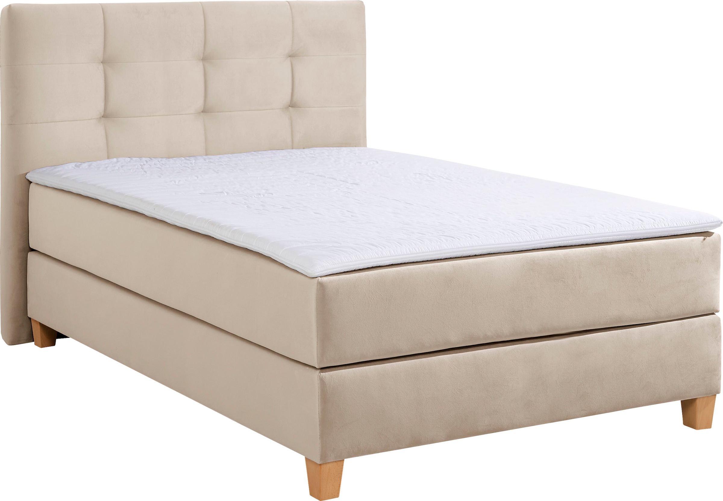 Home affaire Boxspringbett »Moulay«, inkl. Topper, in 3 Härtegraden, TFK auch in Härtegrad 4