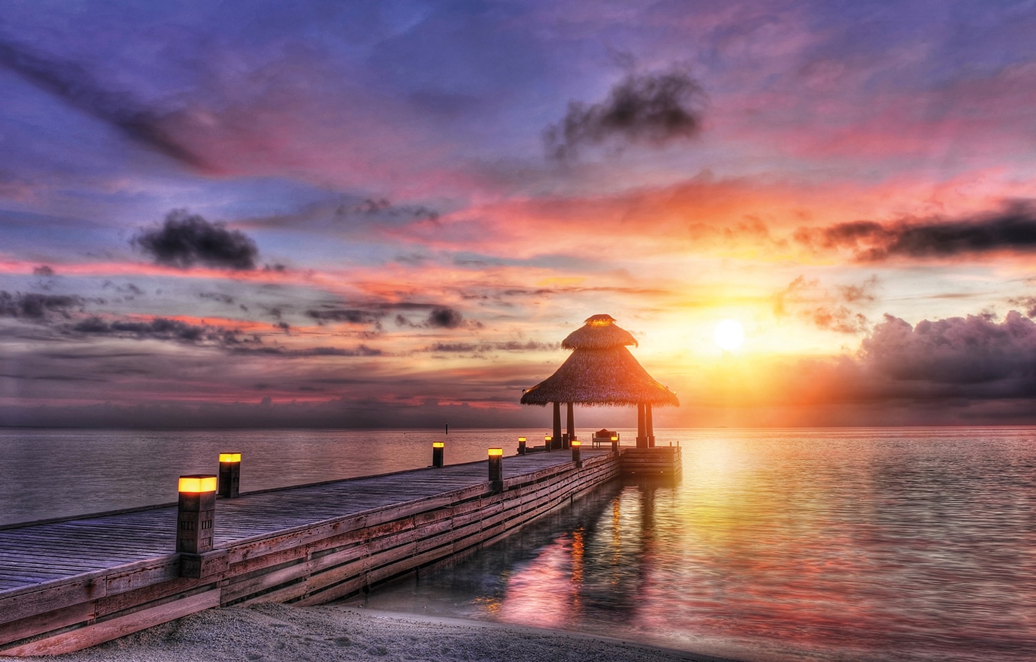 Fototapete »Maldives Sunset«