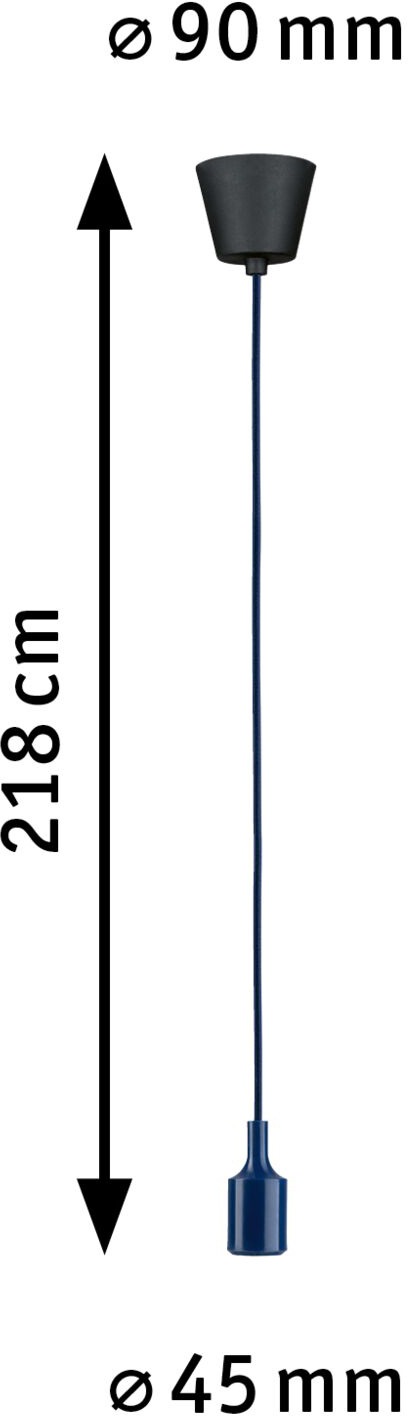 Paulmann Pendelleuchte »Ketil«, 1 flammig, Leuchtmittel E27 | ohne Leuchtmittel, E27, max. 1x60W E27, 230V, Stoff/Silikon