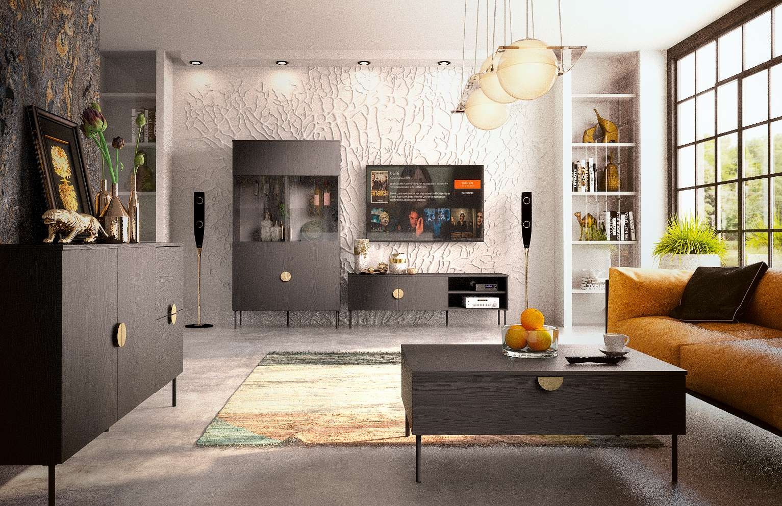 Home affaire Kommode »BELLOT Sideboard mit 2 Schubladen und 2 Türen, B/T/H: 213/40/87,6 cm« Schubkastenkommode mit Metallgriffen und viel Stauraum