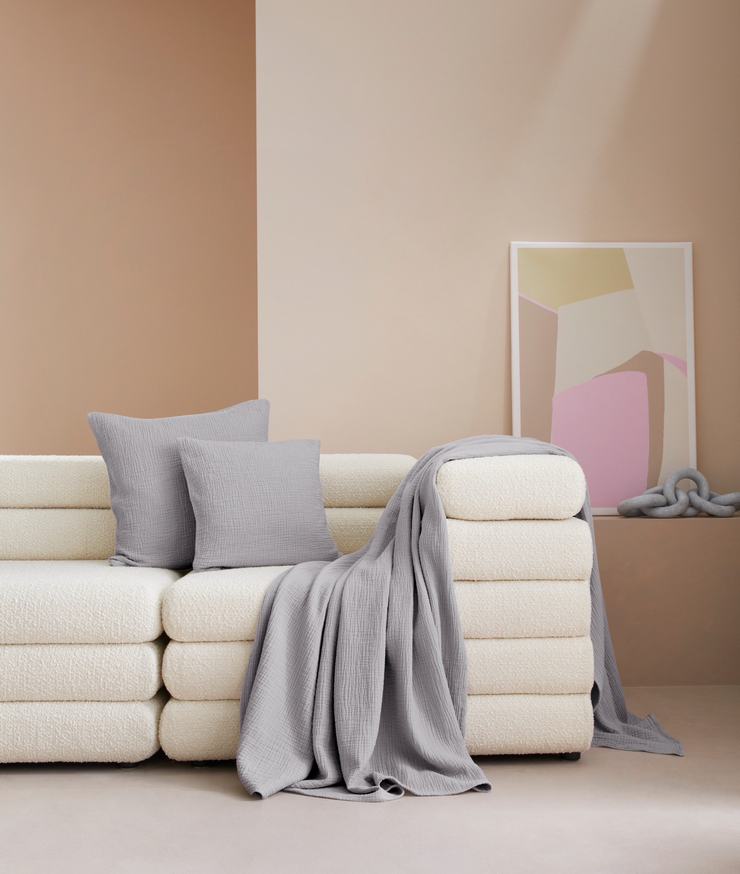 LeGer Home by Lena Gercke Wohndecke »HEVIN«, Tagesdecke im Baumwoll-Crinkle-Effekt, Musselin, Kuscheldecke