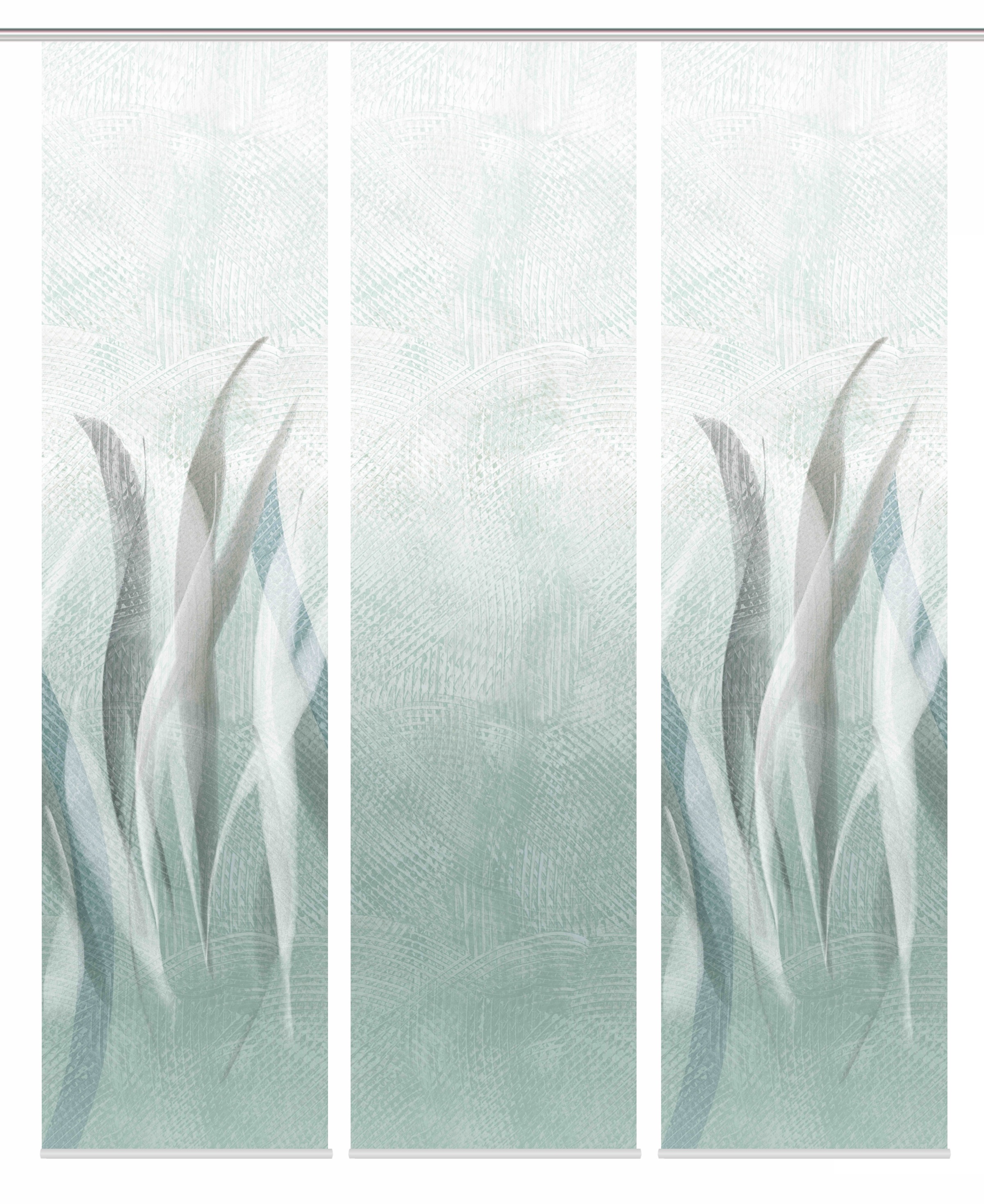 HOME WOHNIDEEN Schiebegardine »SIRALIO« Paneelwagen 3 Stk. tlg. SCHIEBEVORHANGSET,SEIDENOPTIK,DIGIDRUCK