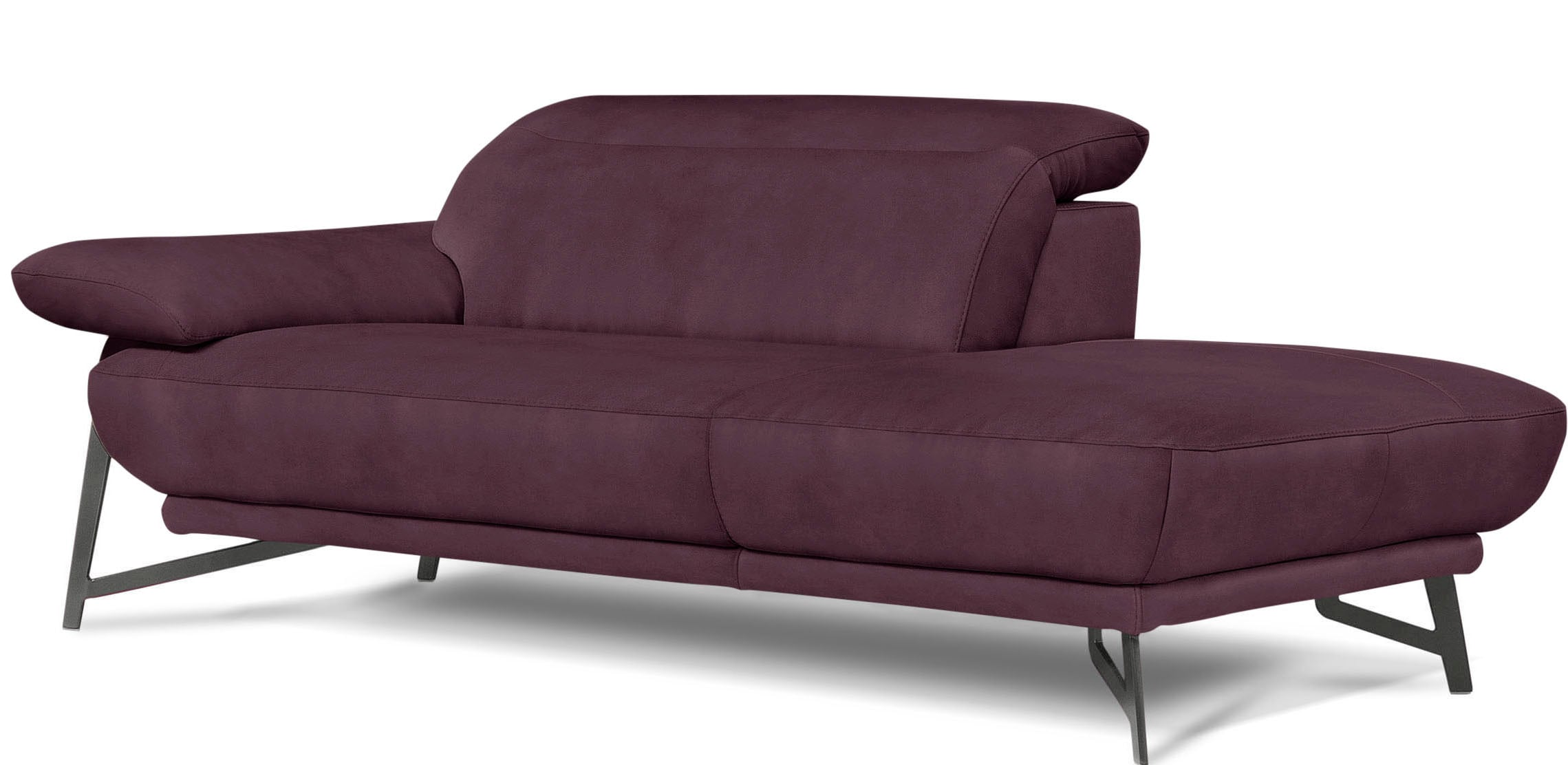 Egoitaliano Polstergarnitur »Anais, Design mit hohem Sitzkomfort für mehr Bequemlichkeit«, Set: bestehend aus Sofa und Ottomane, inkl. Kopfteilverstellung