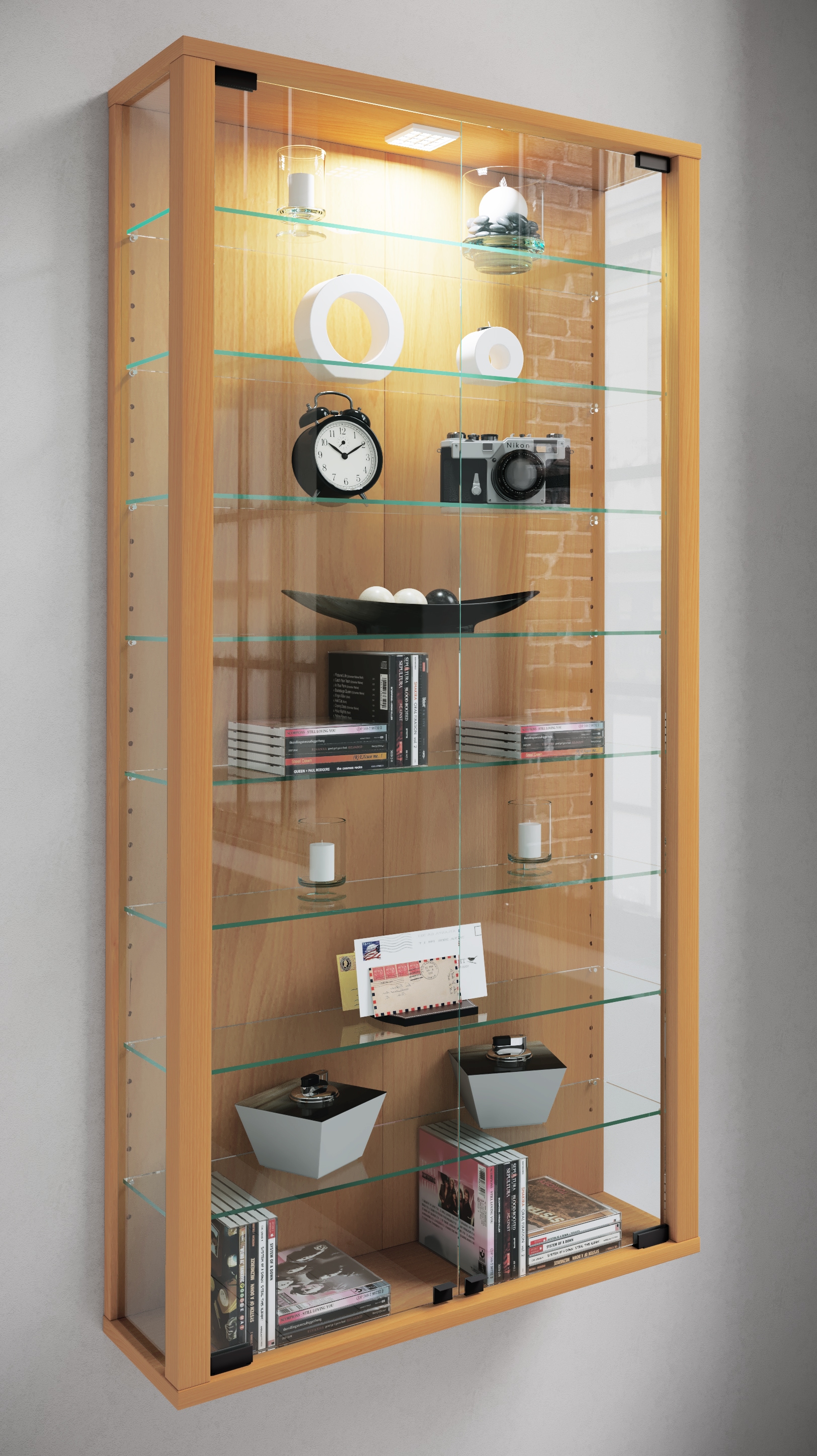 VCM Wandregal »Wandvitrine Hängevitrine Glasvitrine Vitrosa Maxi«