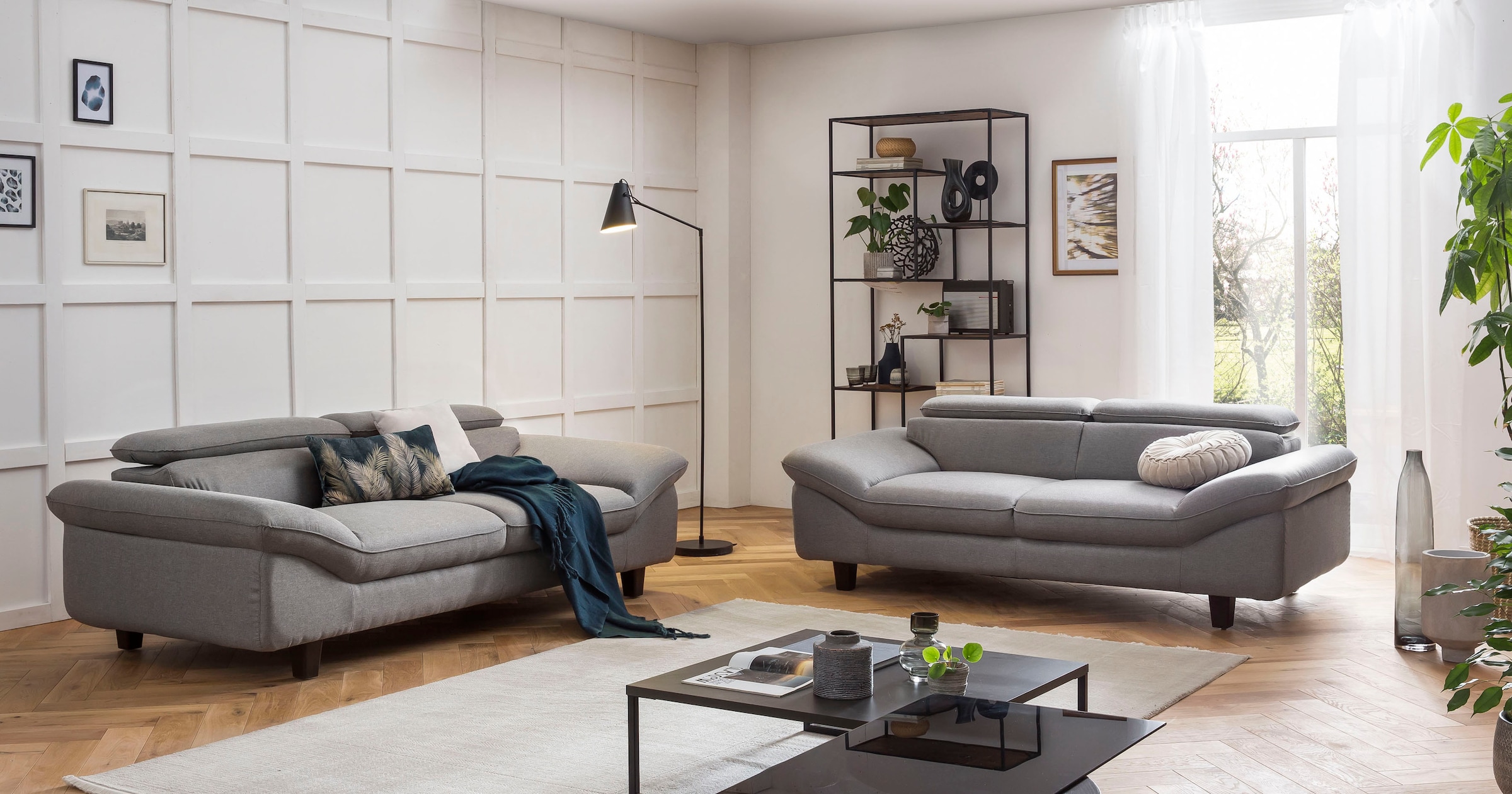 Home affaire 3-Sitzer »Pilot«, Big-Sofa mit Kopfteilverstellung