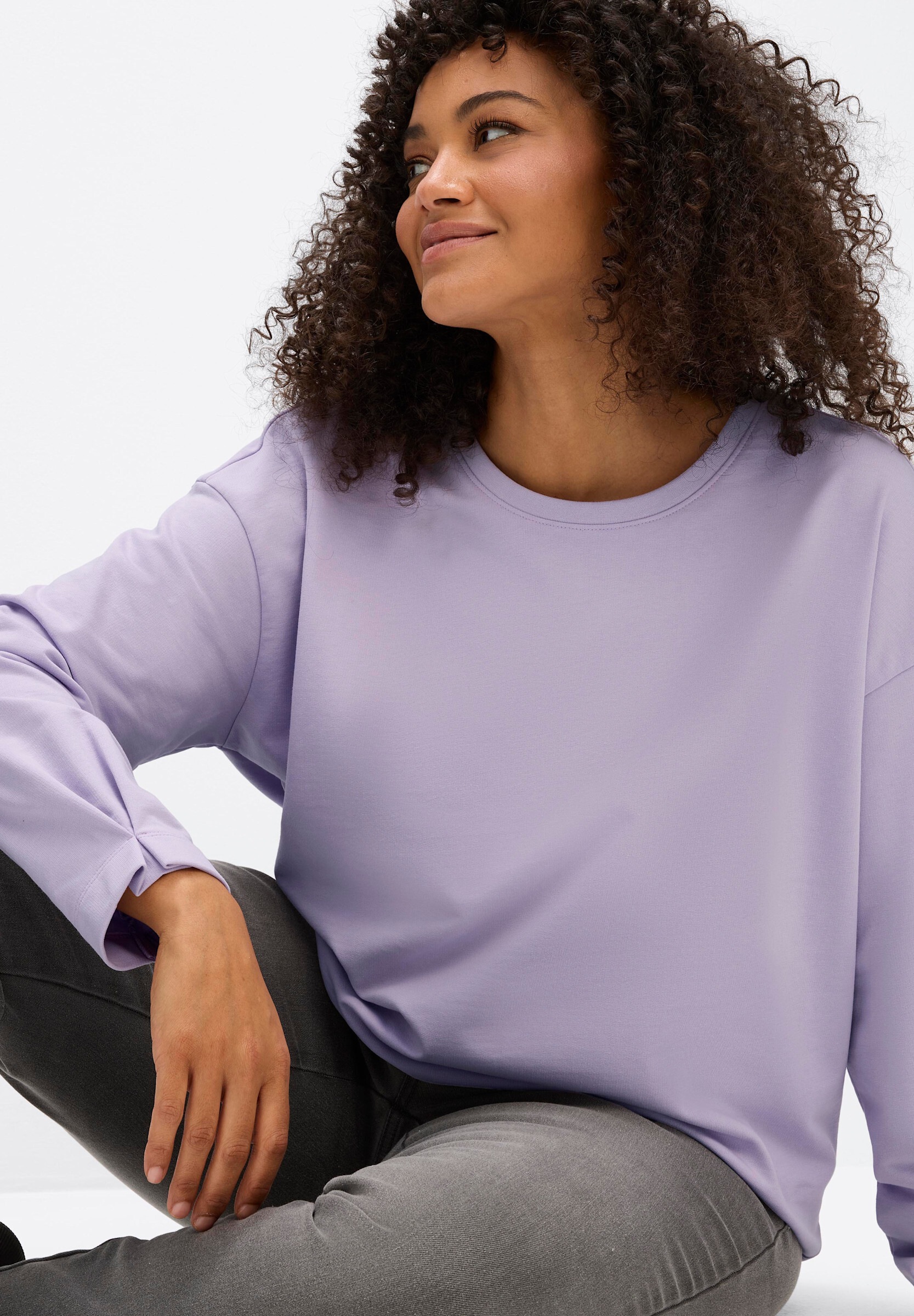 Sheego Sweatshirt »Sweatshirt Sweatshirt in Oversize-Form«

