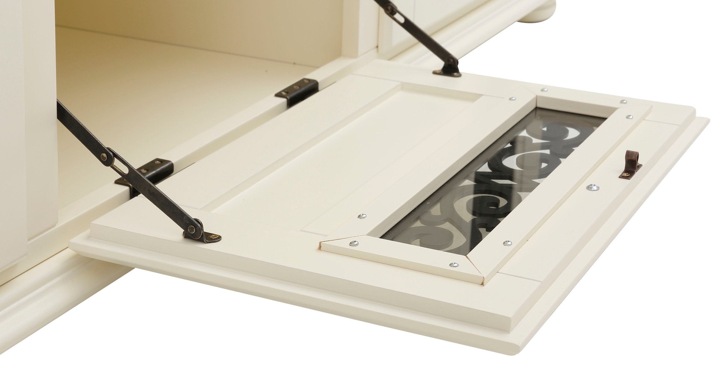 Home affaire Highboard »Arabesk«, Vitrine mit dekorativen Fräsungen, Breite 160 cm