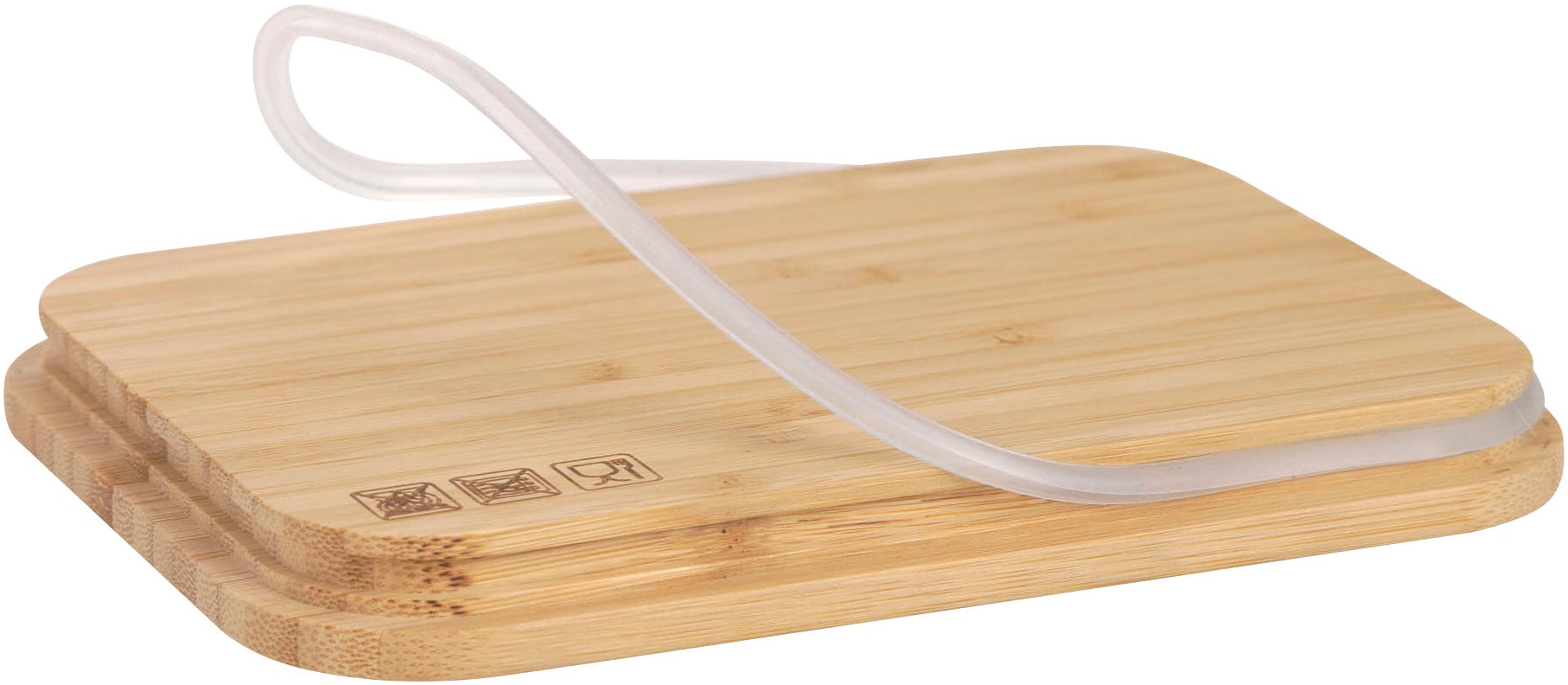 LÄSSIG Lunchbox »Bamboo Happy Prints«, (1 tlg.), mit Holzdeckel