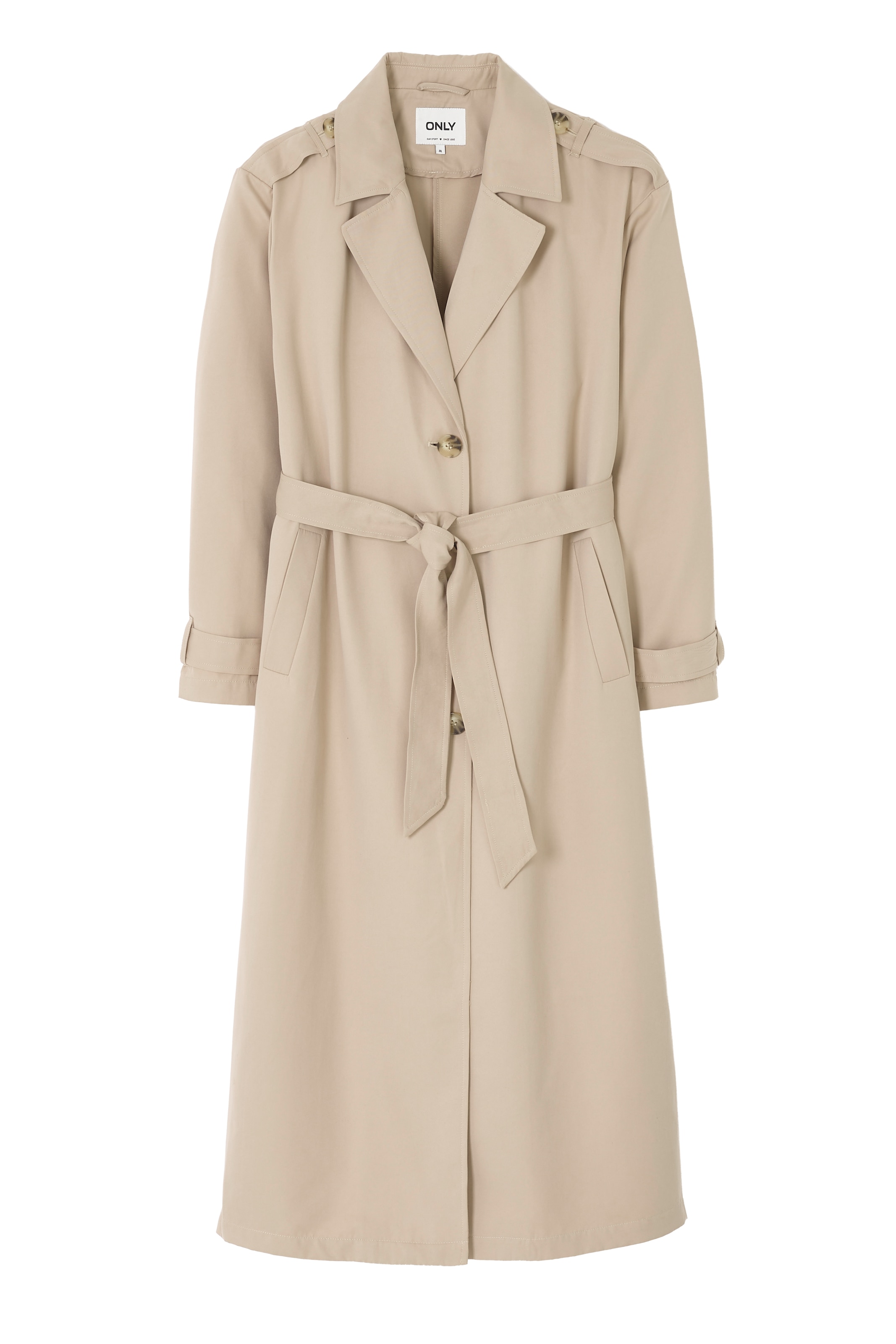 ONLY Trenchcoat »ONLLINE X-LONG TRENCHCOAT OTW NOOS«, mit Bindegürtel an der Taille - 2 Seitentaschen