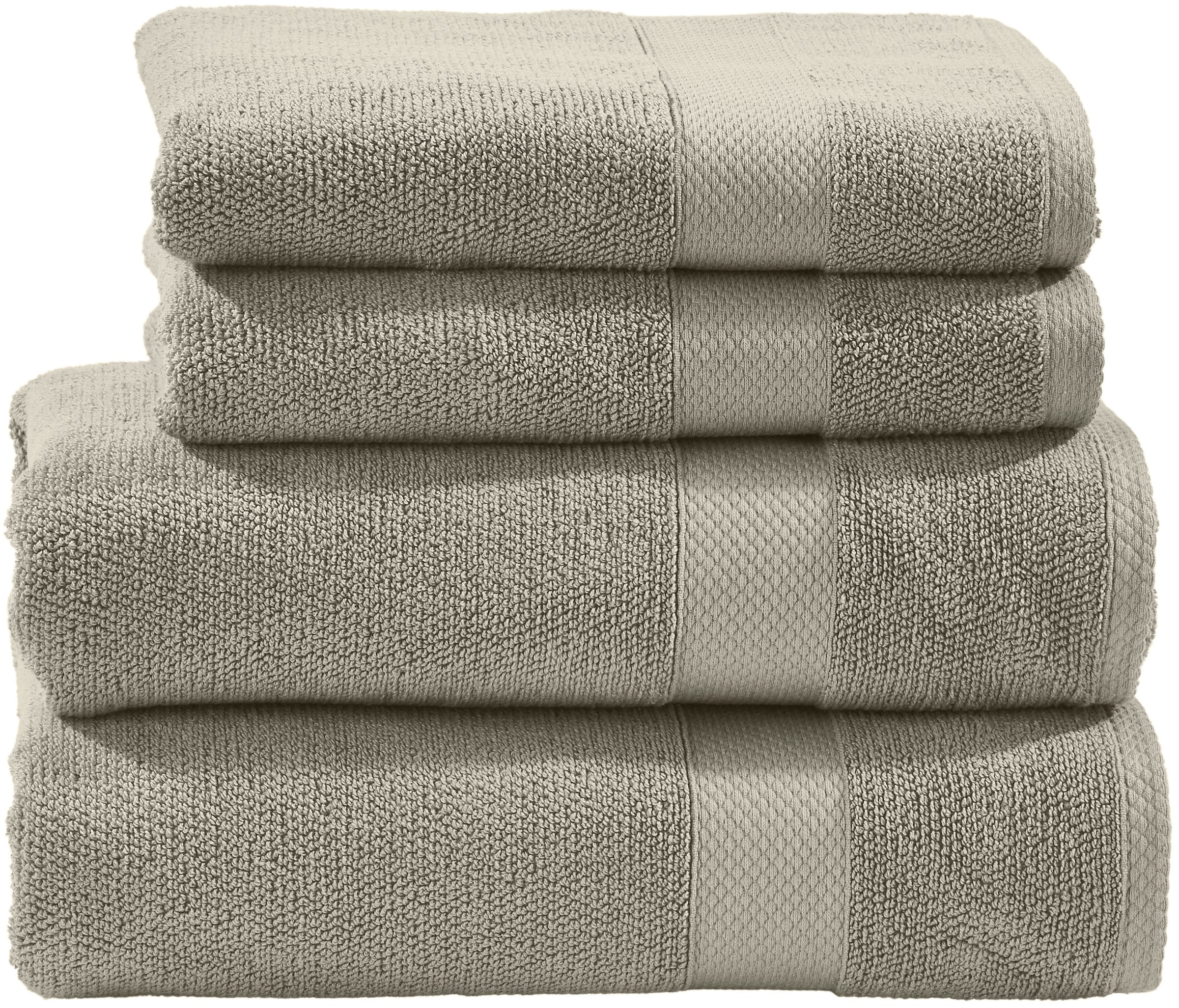 done.® Handtuch 2x Duschtücher, Zwirnfrottier Handtücher hochwertigem Zwirnfrottee, & tlg., 4 Set, aus 2x Set »Deluxe«