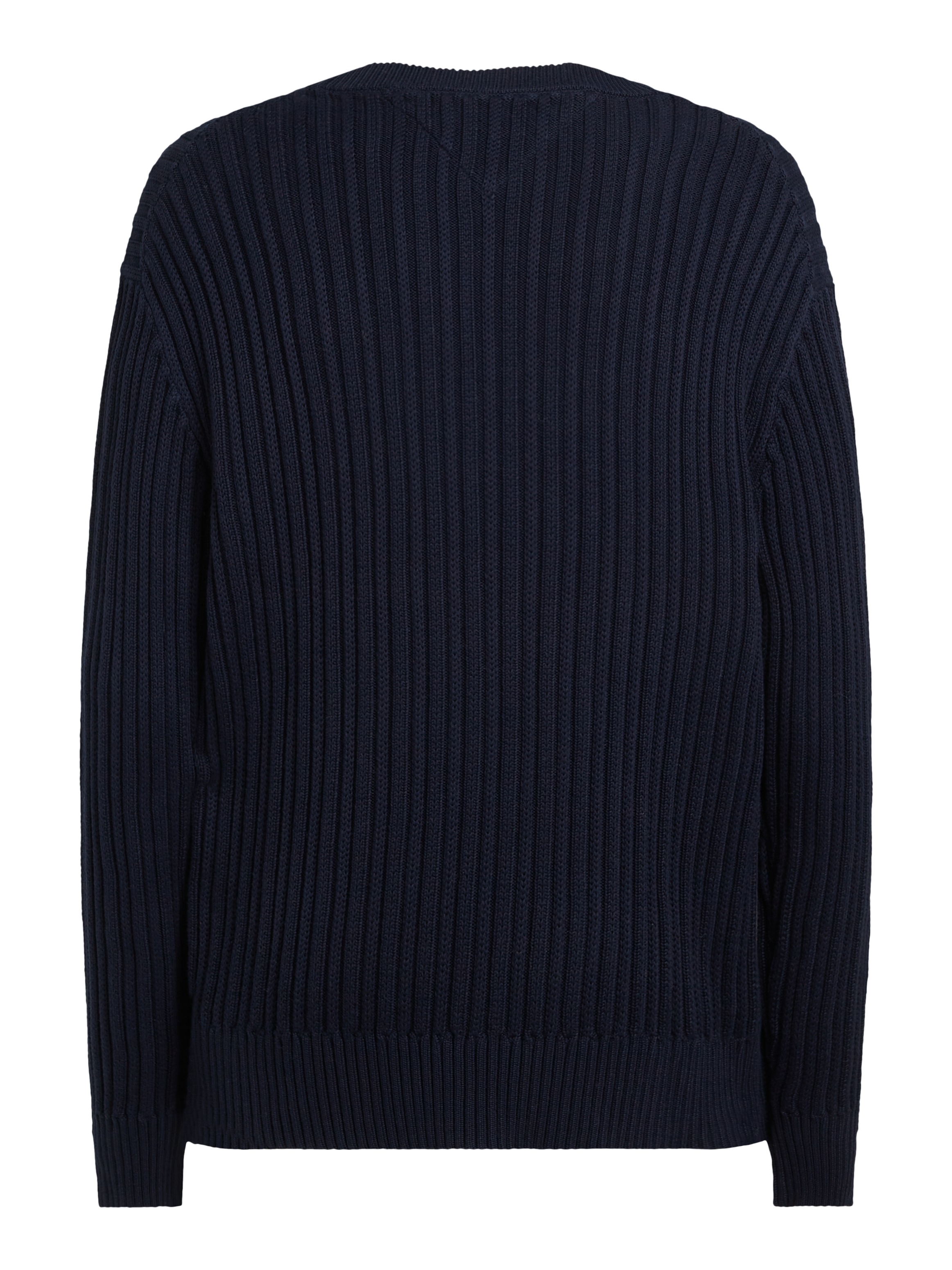 Tommy Hilfiger Rundhalspullover »GLOBAL STRIPE CHUNKY RIB C NK«, mit auffälligem Color Block-Design