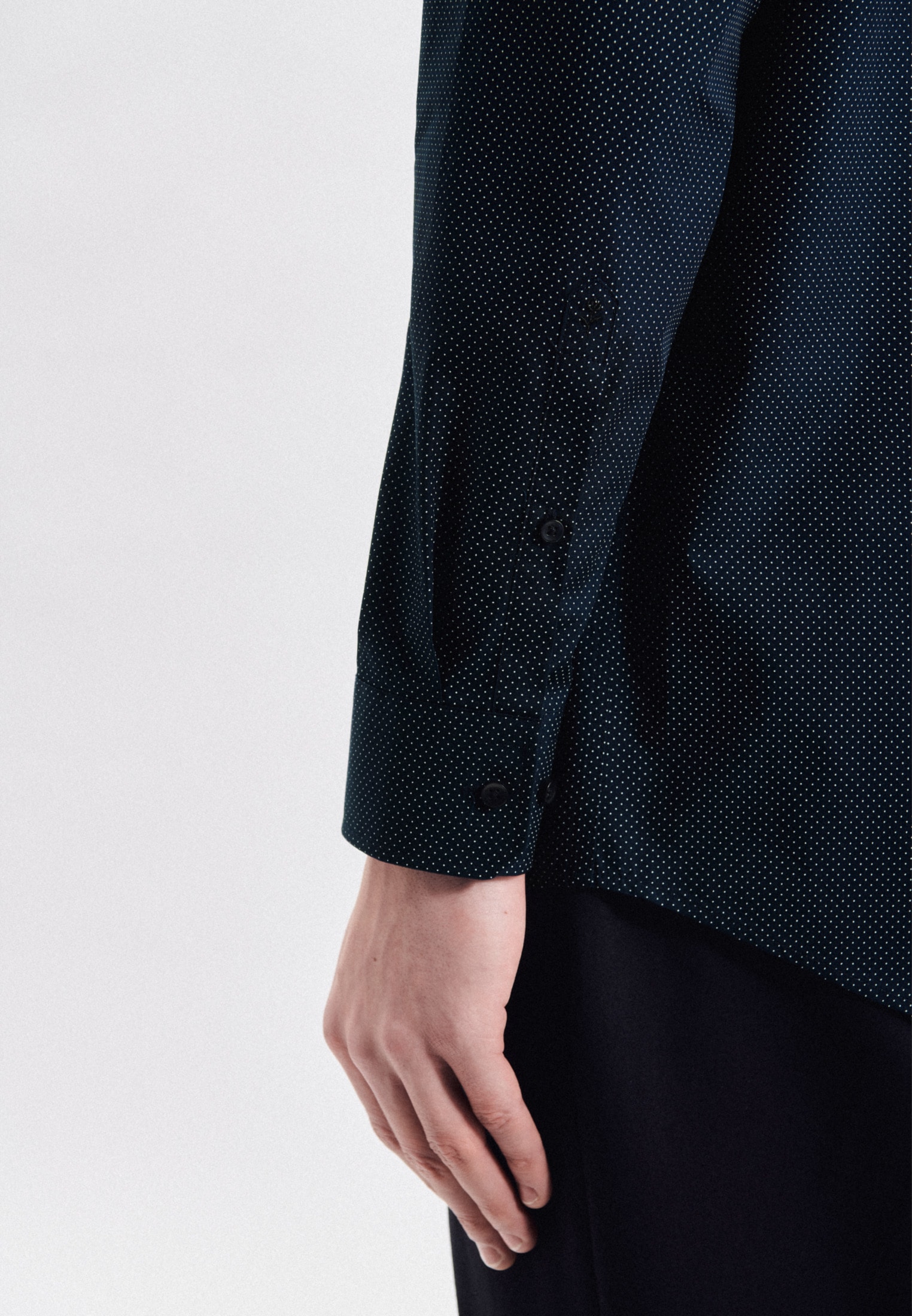 seidensticker Businesshemd »Regular« Regular Langarm Kentkragen Punkte