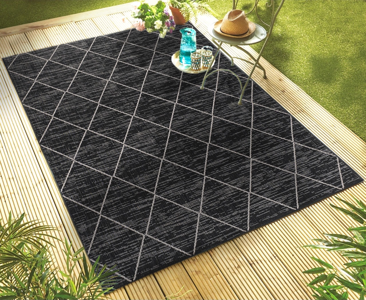 Guido Maria Kretschmer Home&Living Teppich »Florenz«, rechteckig, 3 mm Höhe, geeignet für In- & Outdoor, wetterfest & UV-beständig, besonders flach