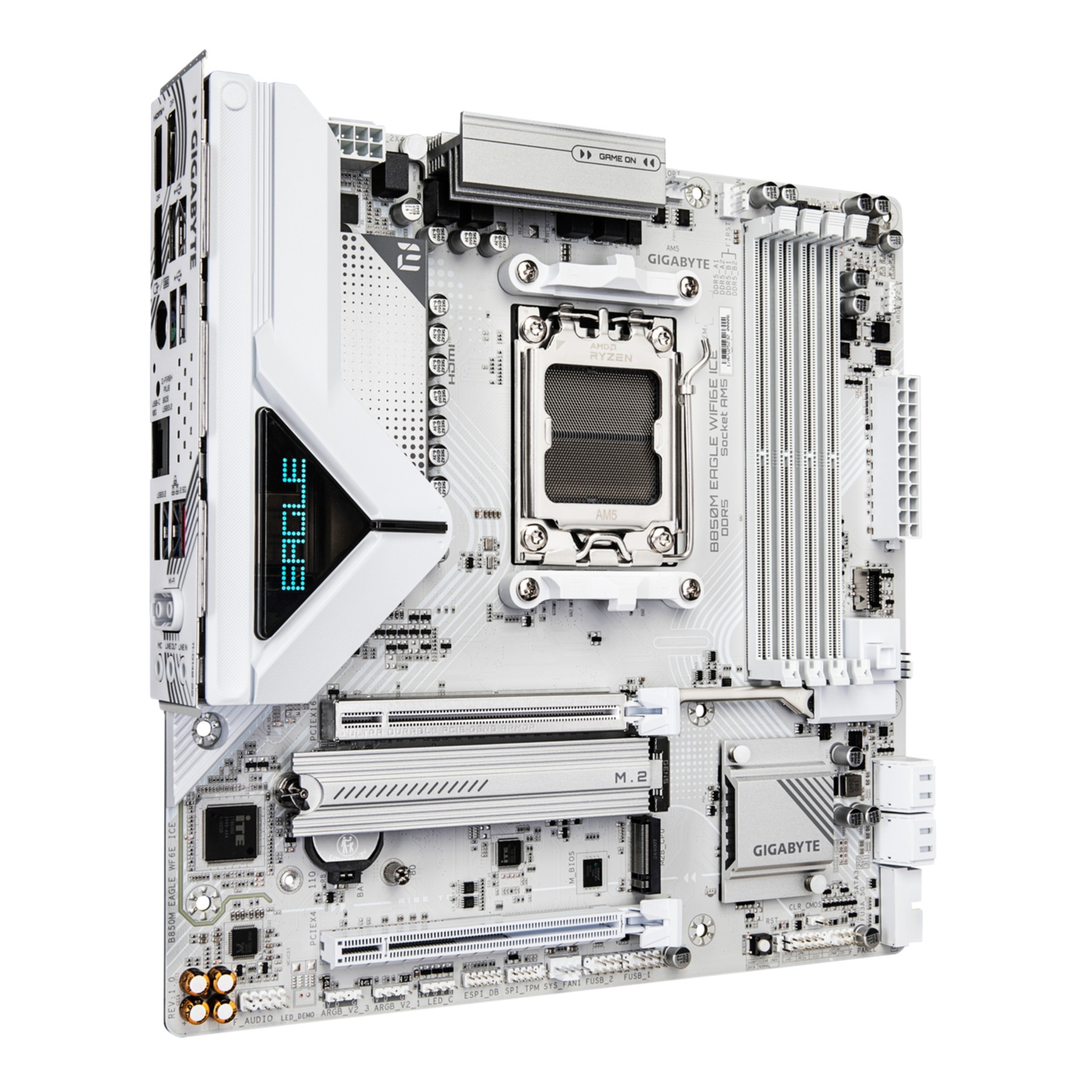 Gigabyte Mainboard »B850M EAGLE WIFI6E ICE Mainboard – Unterstützt AMD Ryzen 9000 Serie CP«