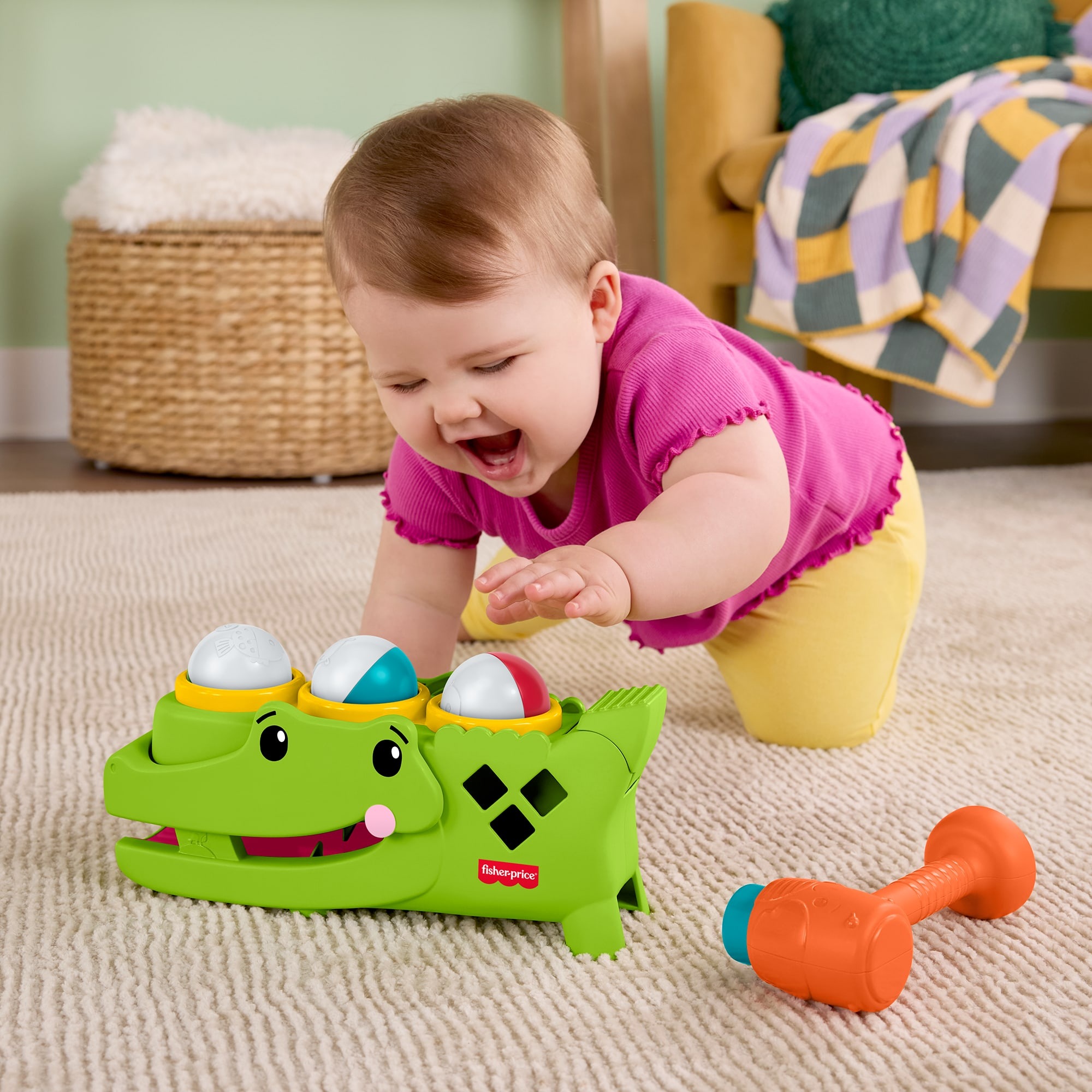 Fisher-Price® Klopfbank »Sitz- und Klopf-Rolligator«