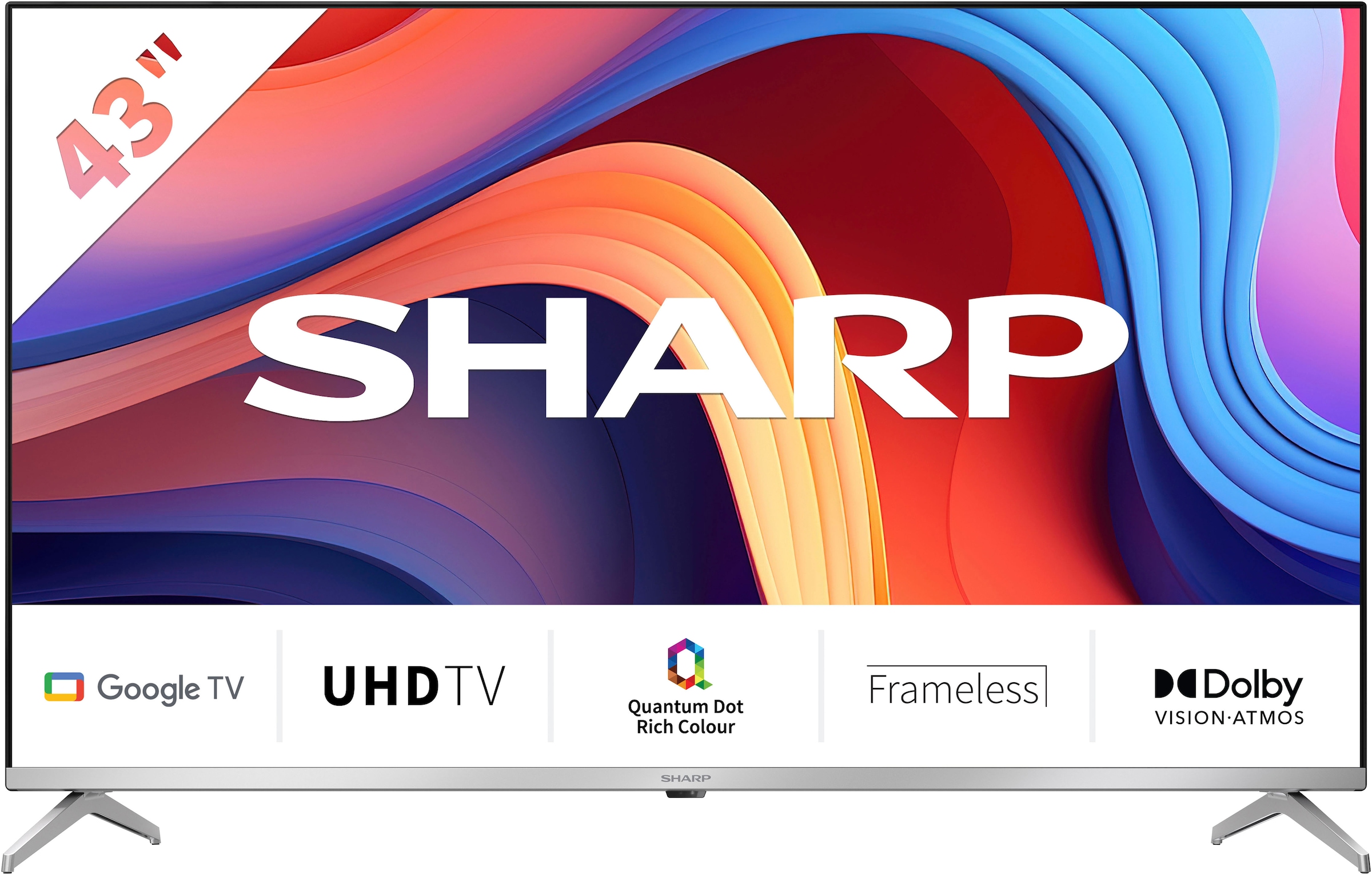 QLED-Fernseher »SHARP 43GP6265E Quantum Dot Google TV 108 cm (43 Zoll) 4K Ultra HD«,...