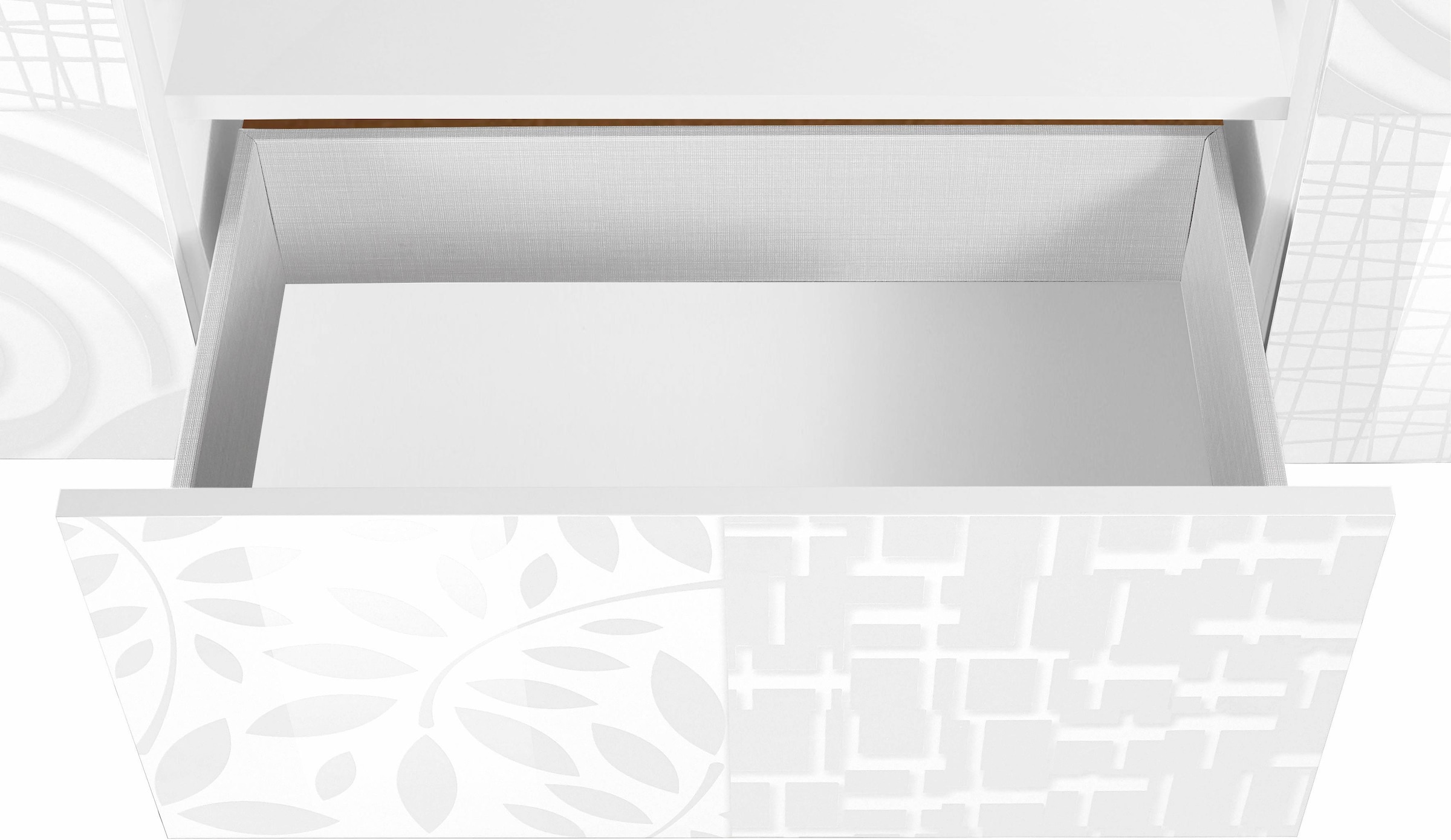 LC Lowboard »Miro«, Breite 181 Siebdruck mit Rechnung dekorativem auf cm kaufen