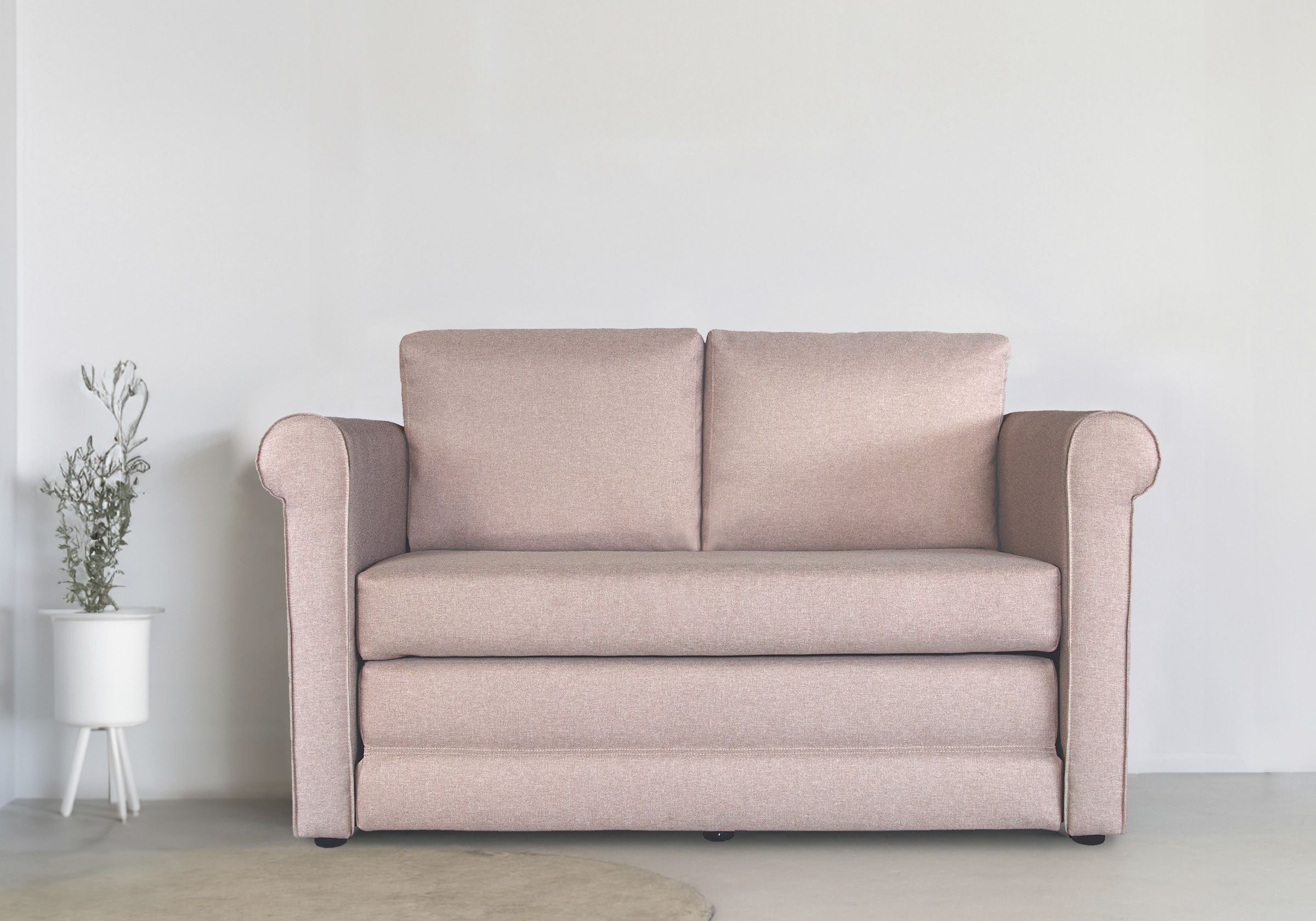 Home affaire Schlafsofa »Lanas«, kompaktes 2-Sitzer mit Schlaffunktion, Breite 142 cm, Webstoff fein