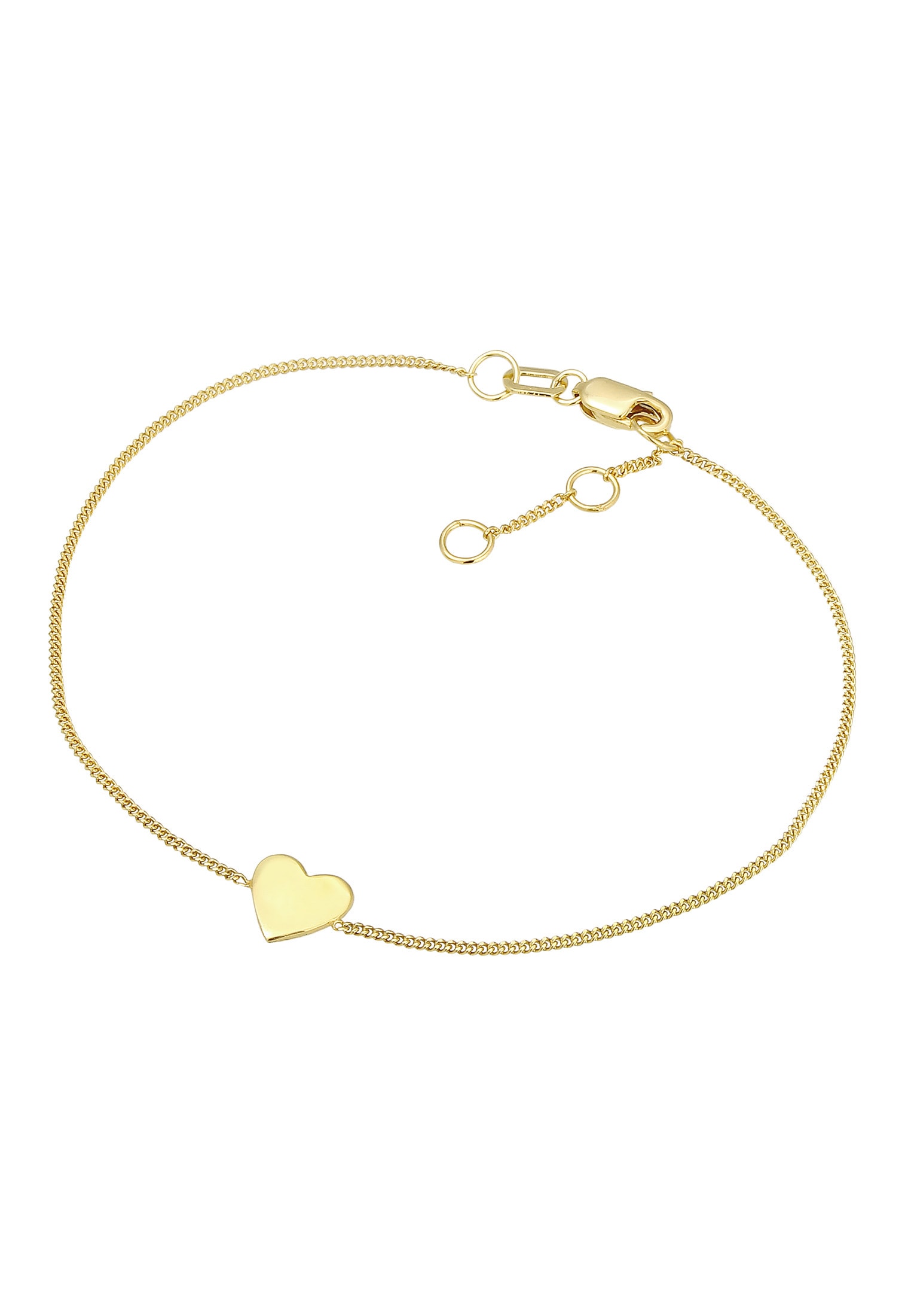 Elli Premium Armkette »Armband Herz Liebe 375 Gelbgold«