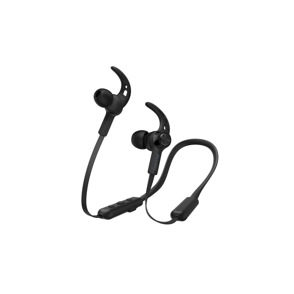 Hama Bluetooth-Kopfhörer »Sport Bluetooth® Kopfhörer 5.0 Schwarz, In Ear, Mikrofon, ultraleicht«, A2DP Bluetooth-AVRCP Bluetooth-HFP, Freisprechfunktion-Sprachsteuerung