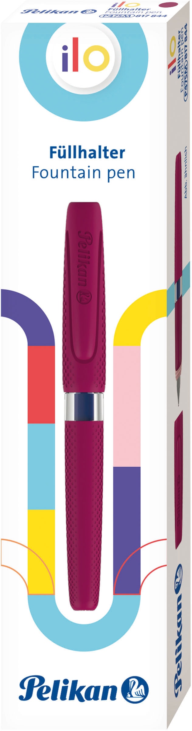 Pelikan Füllhalter »ilo P475 M, rot«, für Rechts- und Linkshänder; Made in Germany