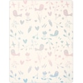 BIEDERLACK Babydecke »Birdies«, mit Farbverlauf in rosa-blau, Kuscheldecke