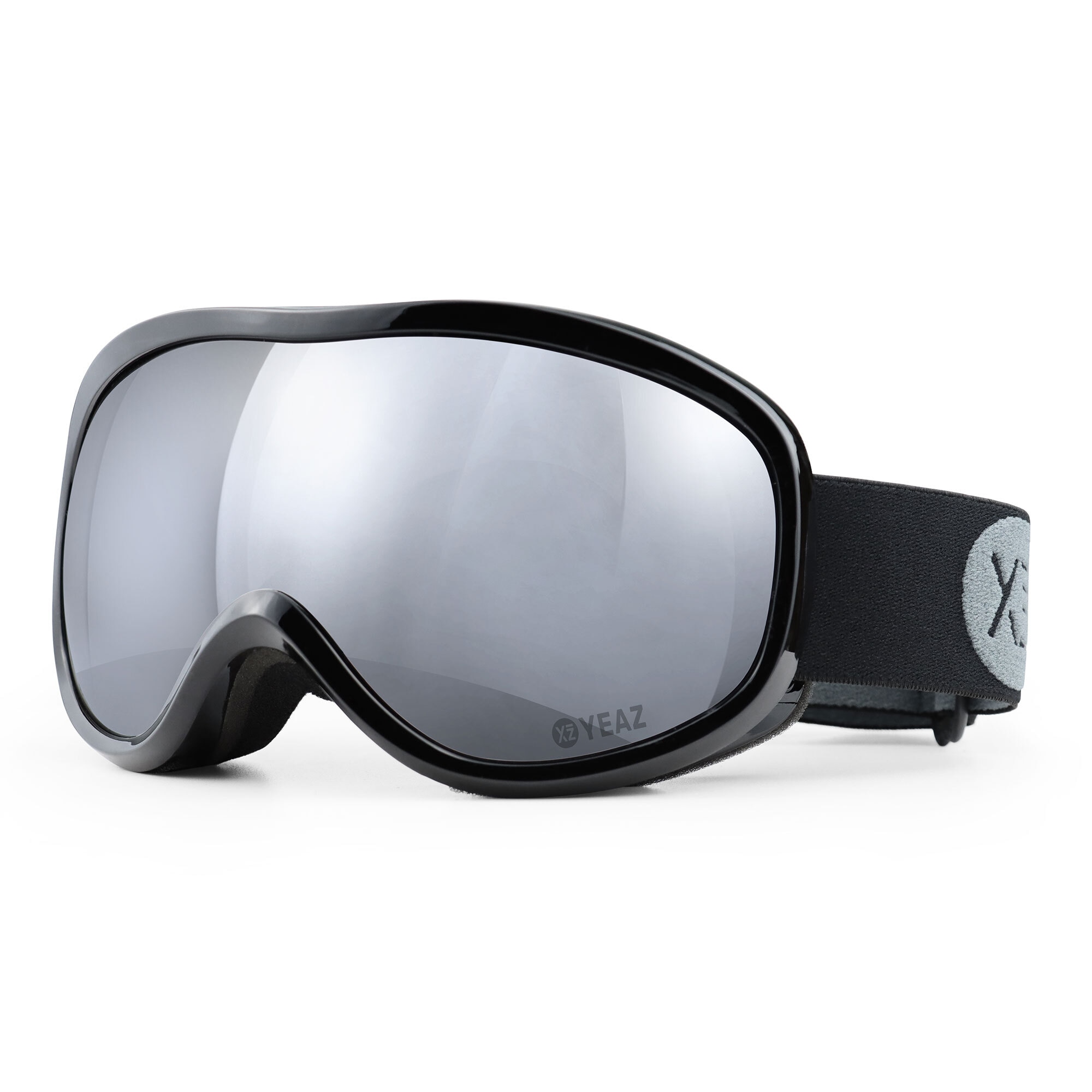 YEAZ Snowboardbrille »Ski- und Snowboard-Brille silber/schwarz STEEZE«