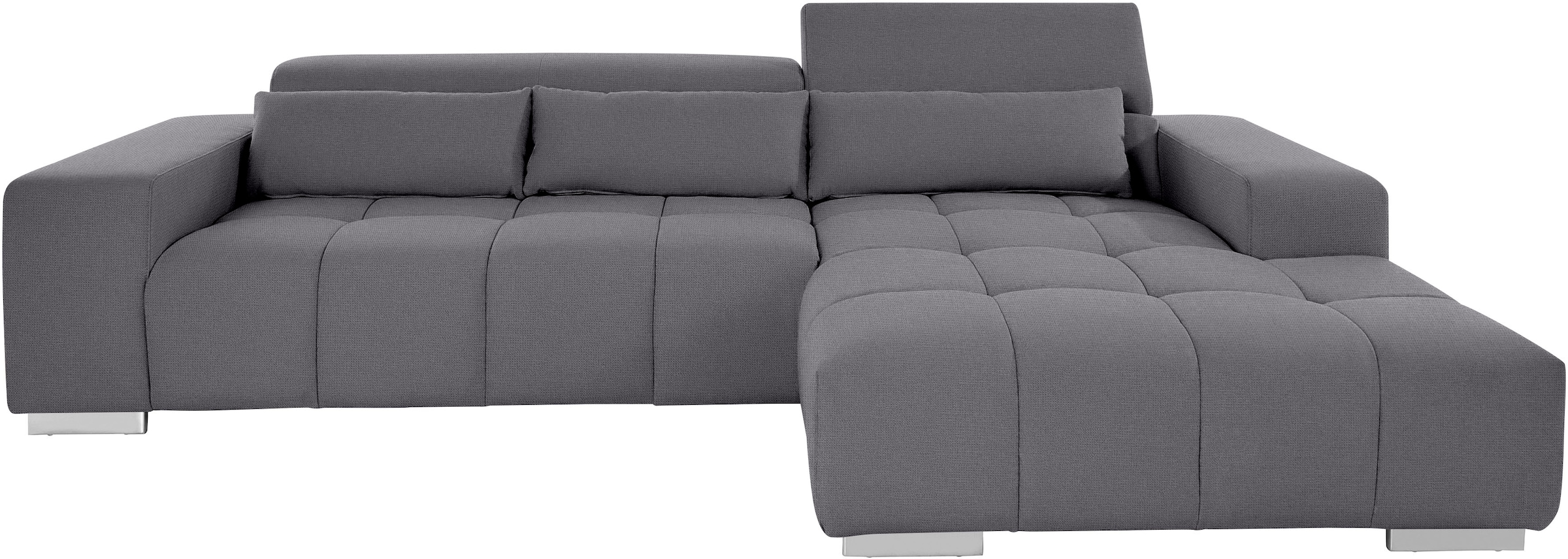 COTTA Ecksofa »Orion L-Form«, mit Kopfteilverstellung & 3 Nierenkissen