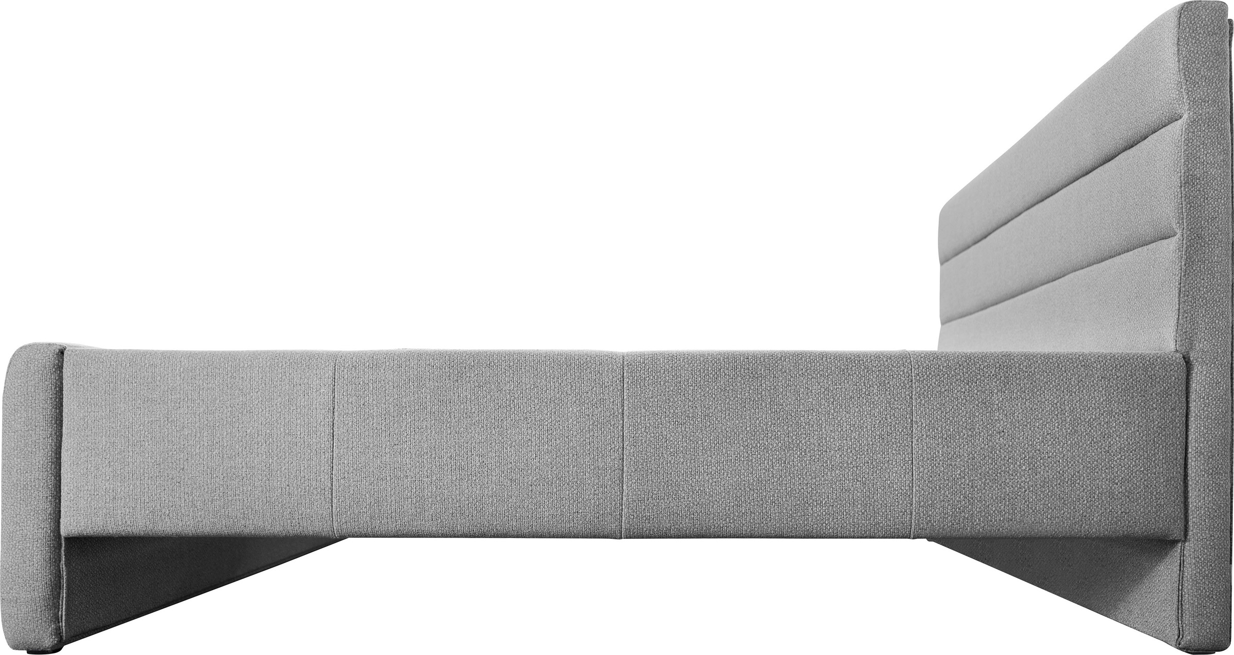 OTTO products Polsterbett »Merrit«, Quernaht im Kopf- und Fußteil, in 5 Breiten, auch in 220 cm Länge