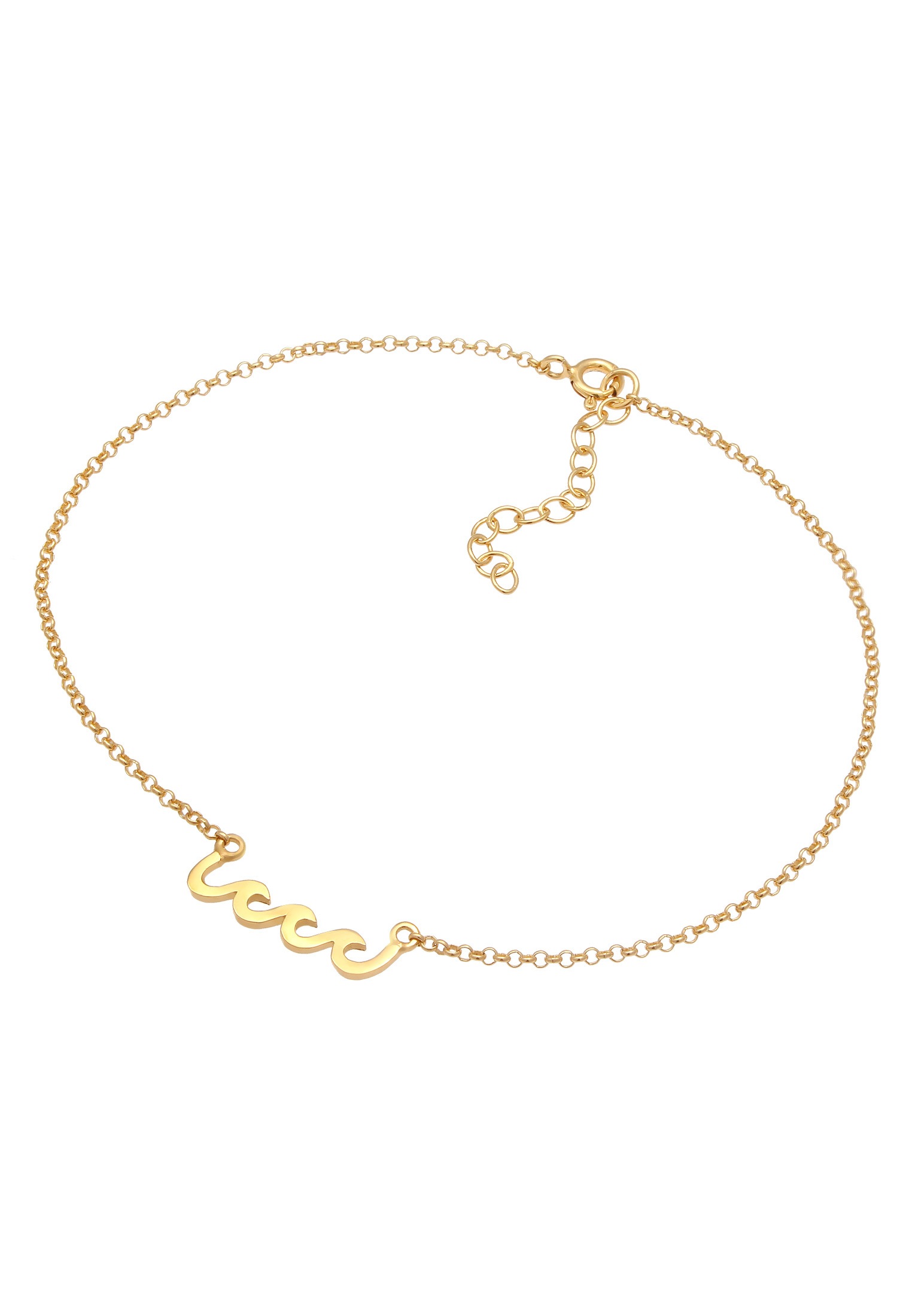 Elli Fußkette »Fußschmuck Wellen Meer 925 Sterling Silber«