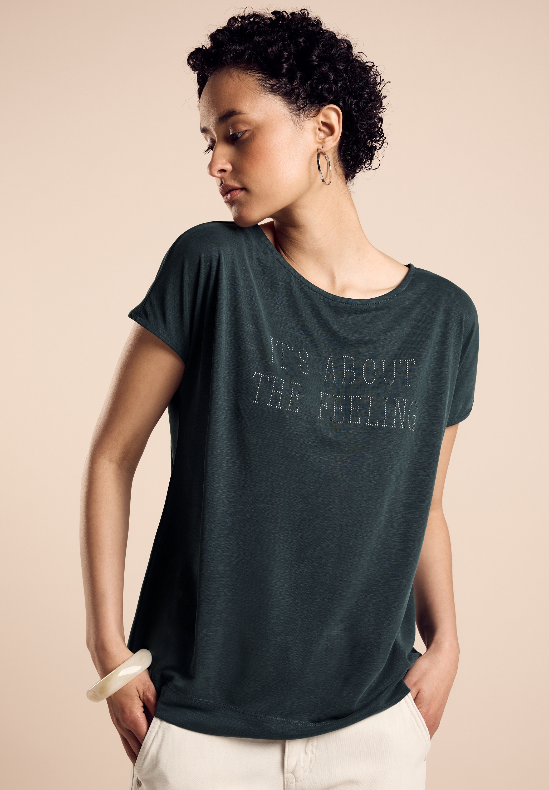 STREET ONE Shirttop, mit Schriftzug