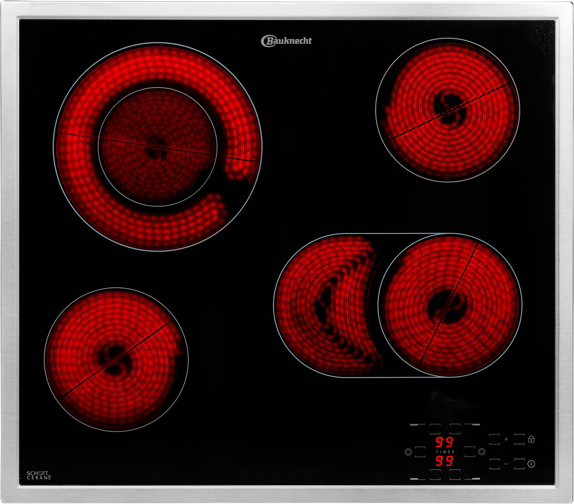 BAUKNECHT Backofen-Set »BAKO 760 Steam BL« mit 1-fach-Teleskopauszug Set, 2 Stk. tlg. GentleSteam - für ein saftiges Inneres und ein knuspriges Äußeres