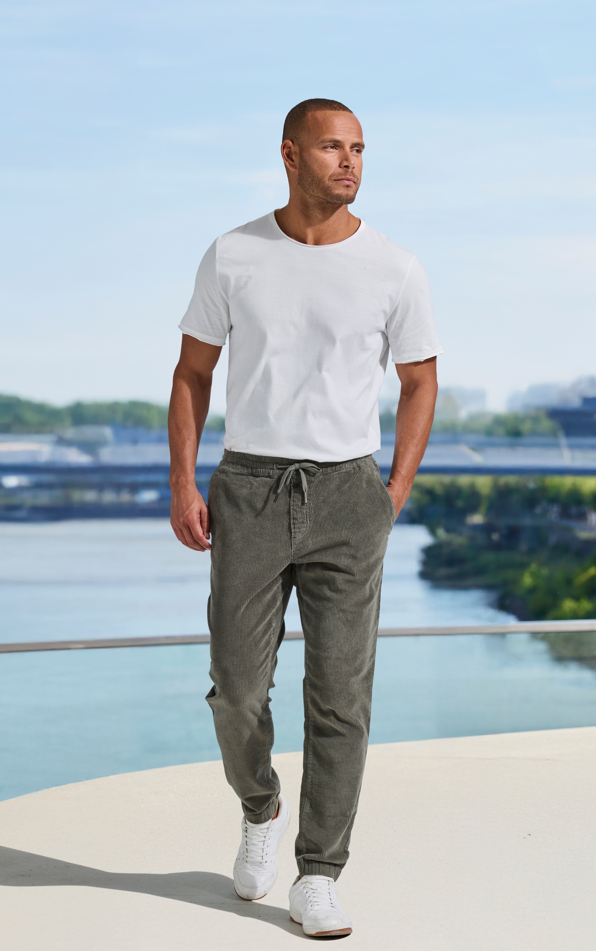 John Devin T-Shirt, (Packung, 2), Relaxed Fit, Kurzarm, Freizeitshirt mit Rundhals aus reiner Baumwolle