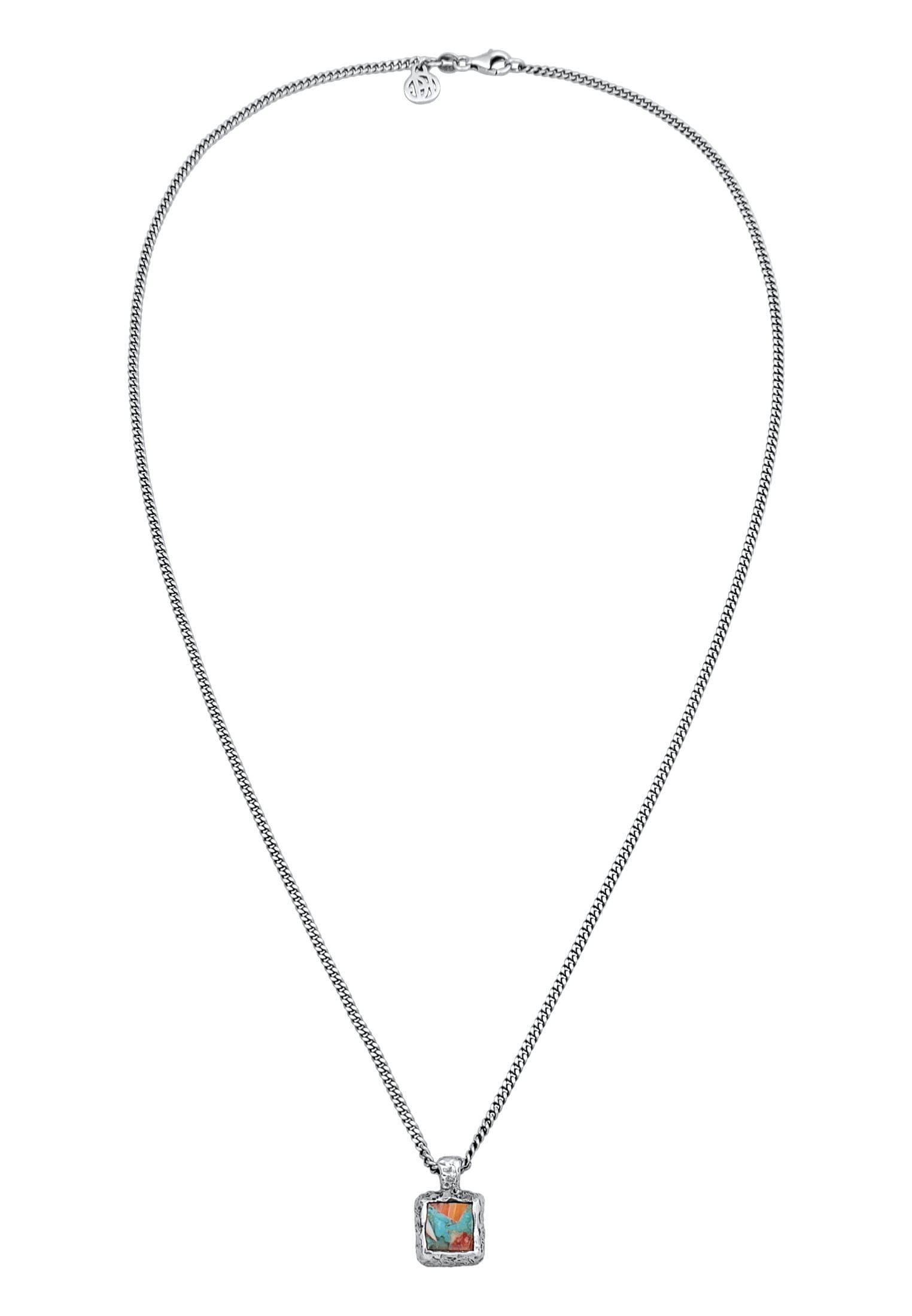 HAZE & GLORY Kette mit Anhänger »Halskette Kupfer-Türkis Edelstein Anhänger 925 Silber«