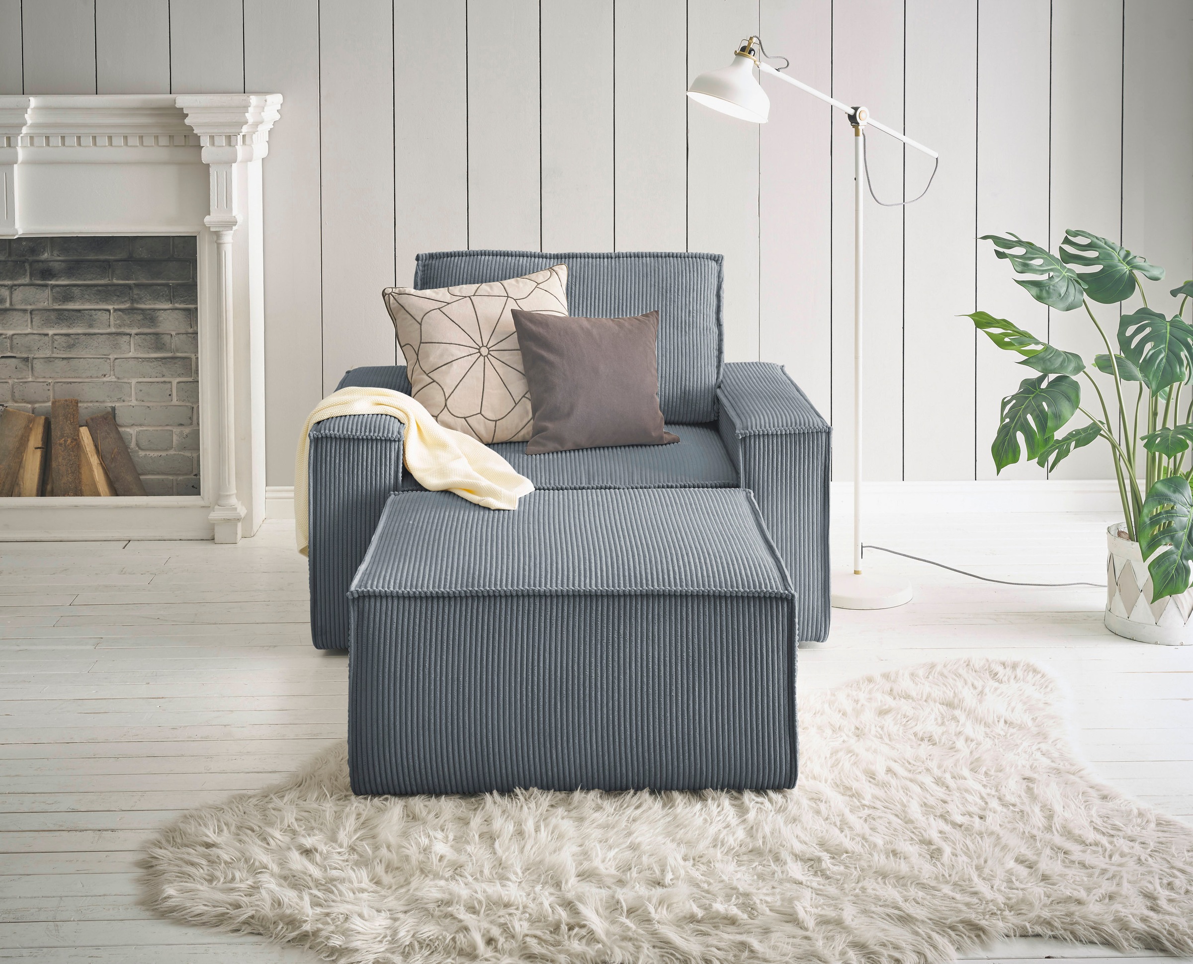 Home affaire Sessel »SHERWOOD«, Loveseat und Hocker im Set, passend zur Polster-Serie SHERWOOD