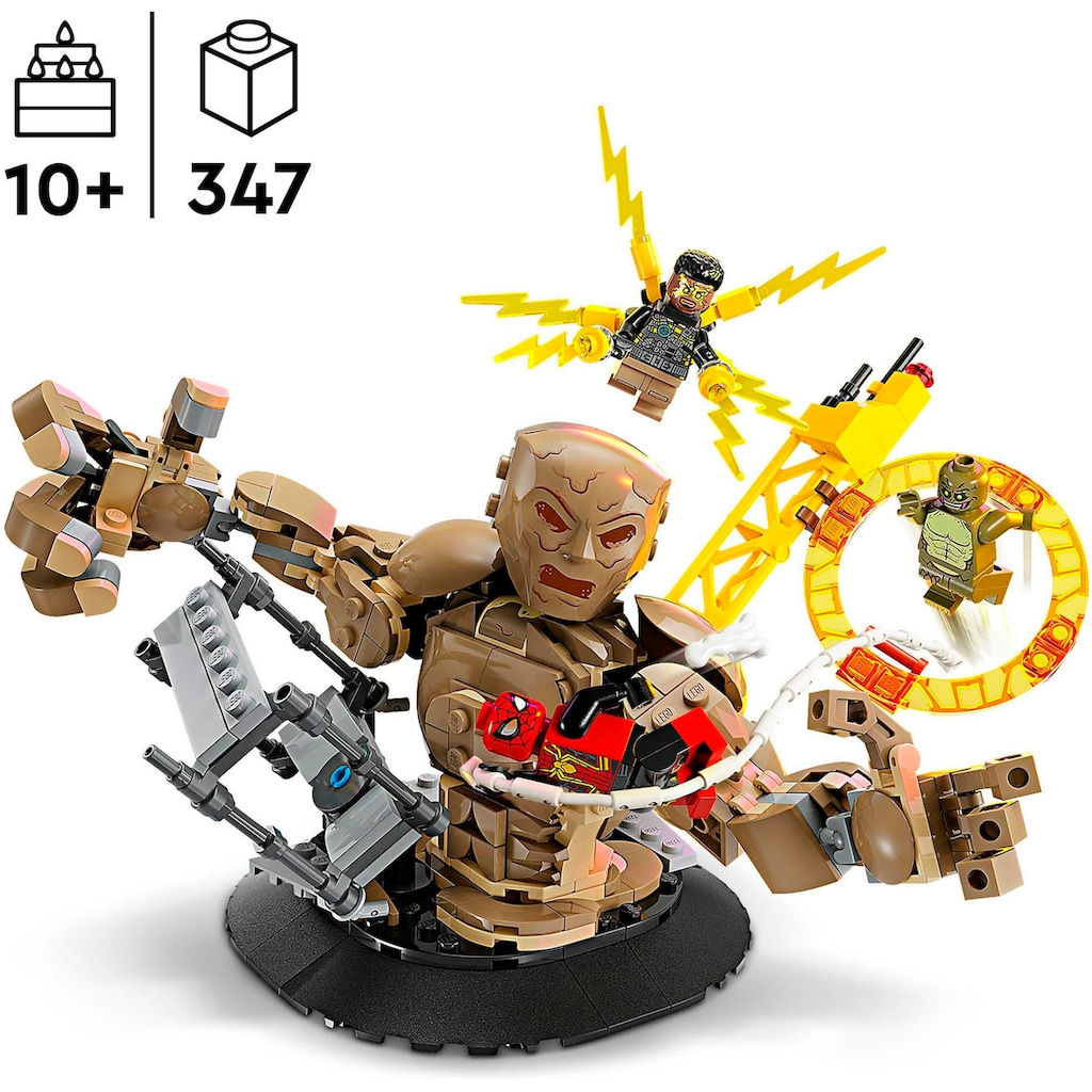 LEGO® Konstruktionsspielsteine »Spider-Man vs. Sandman: Showdown (76280), LEGO Super Heroes«, (347 St.), Made in Europe