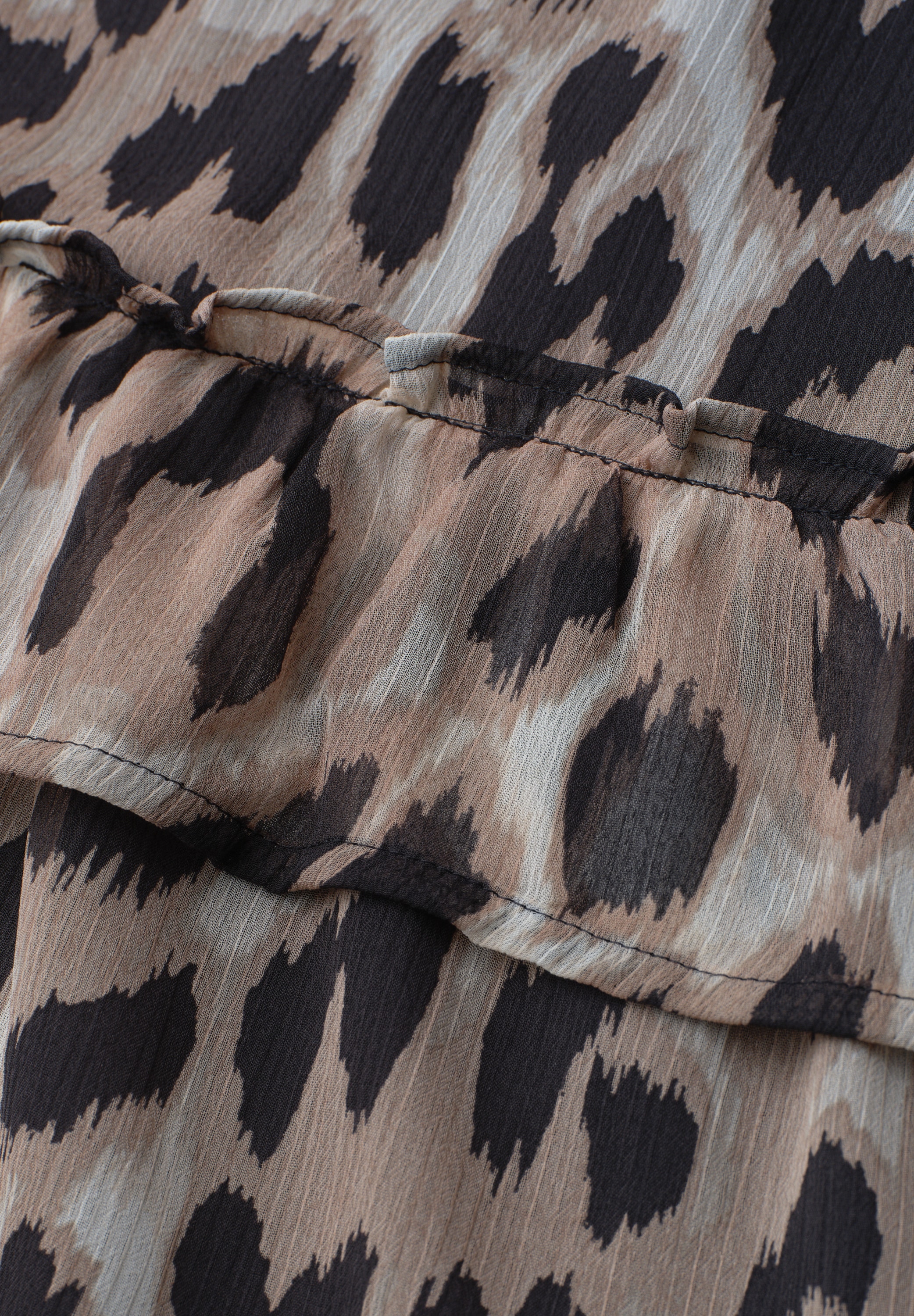 STREET ONE Minirock Sommerrock aus Chiffon mit Animal-Print
