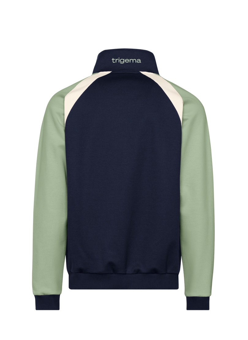 Trigema Trainingsjacke »TRIGEMA Sweatjacke mit Stehkragen«, (1 St.)