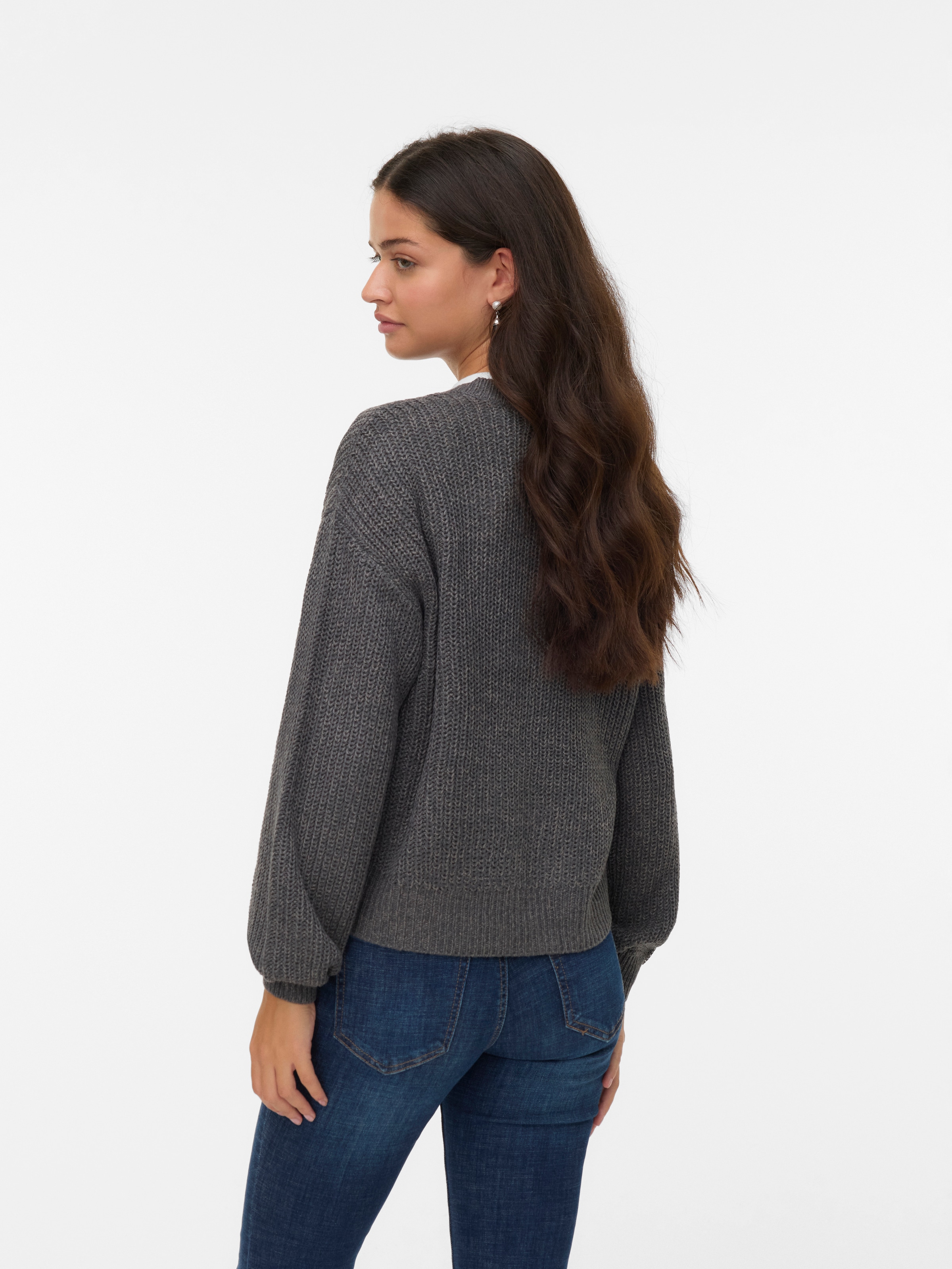 Vero Moda Strickjacke »VMLEA LS O-NECK CARDIGAN NOOS« Kunstfaser, loose fit
